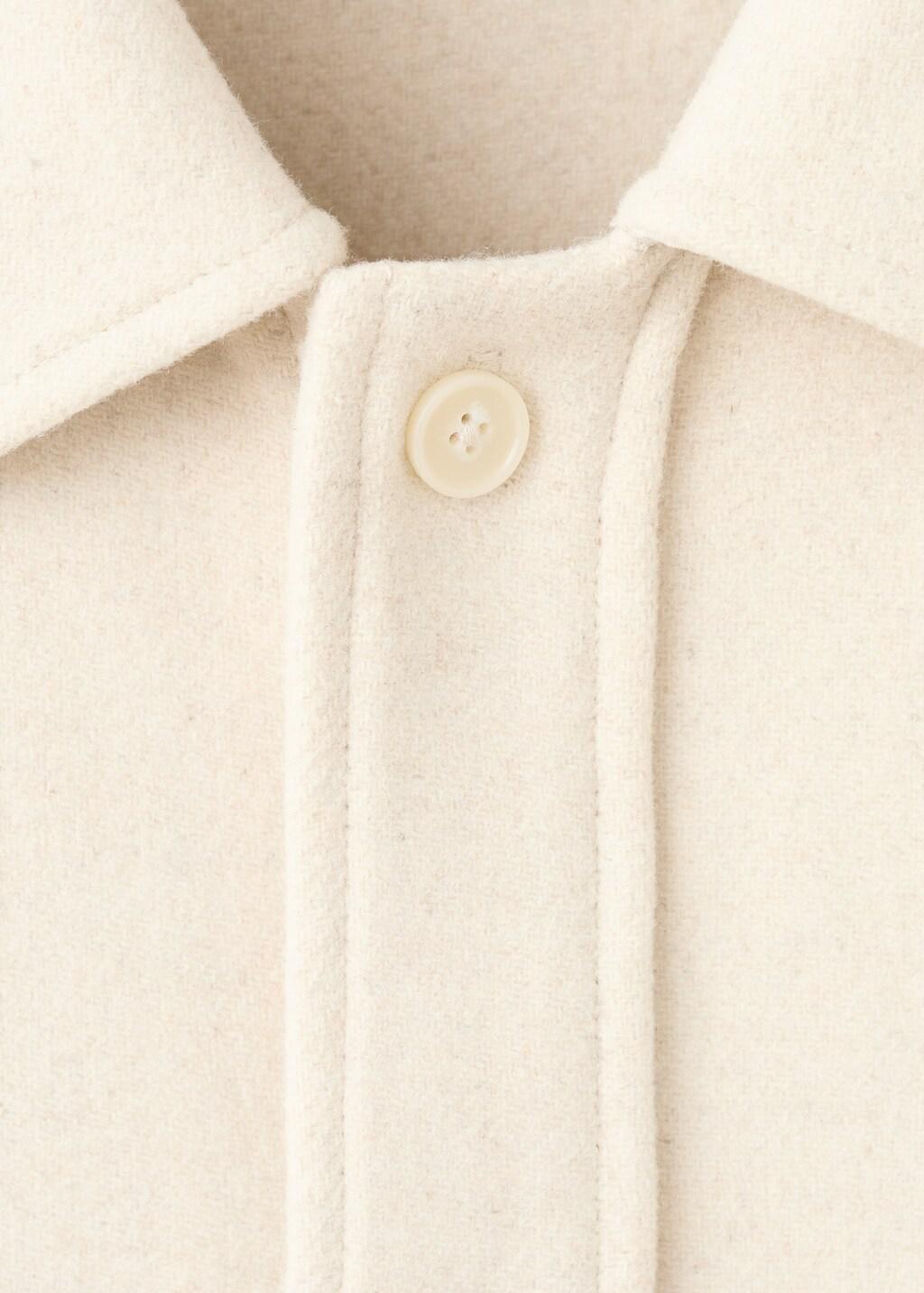 Brown Wool Overshirt With Buttons, Light Pastel Brown, large image number 1