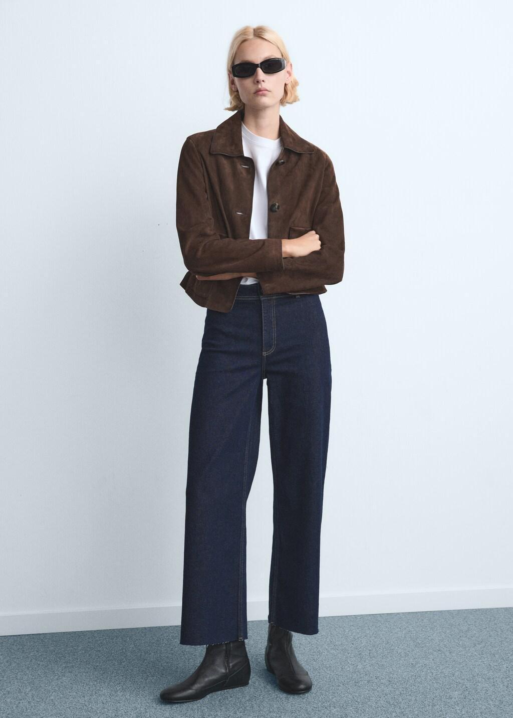 Blue Catherin Culotte High-Rise Jeans, Open Blue, large image number 0