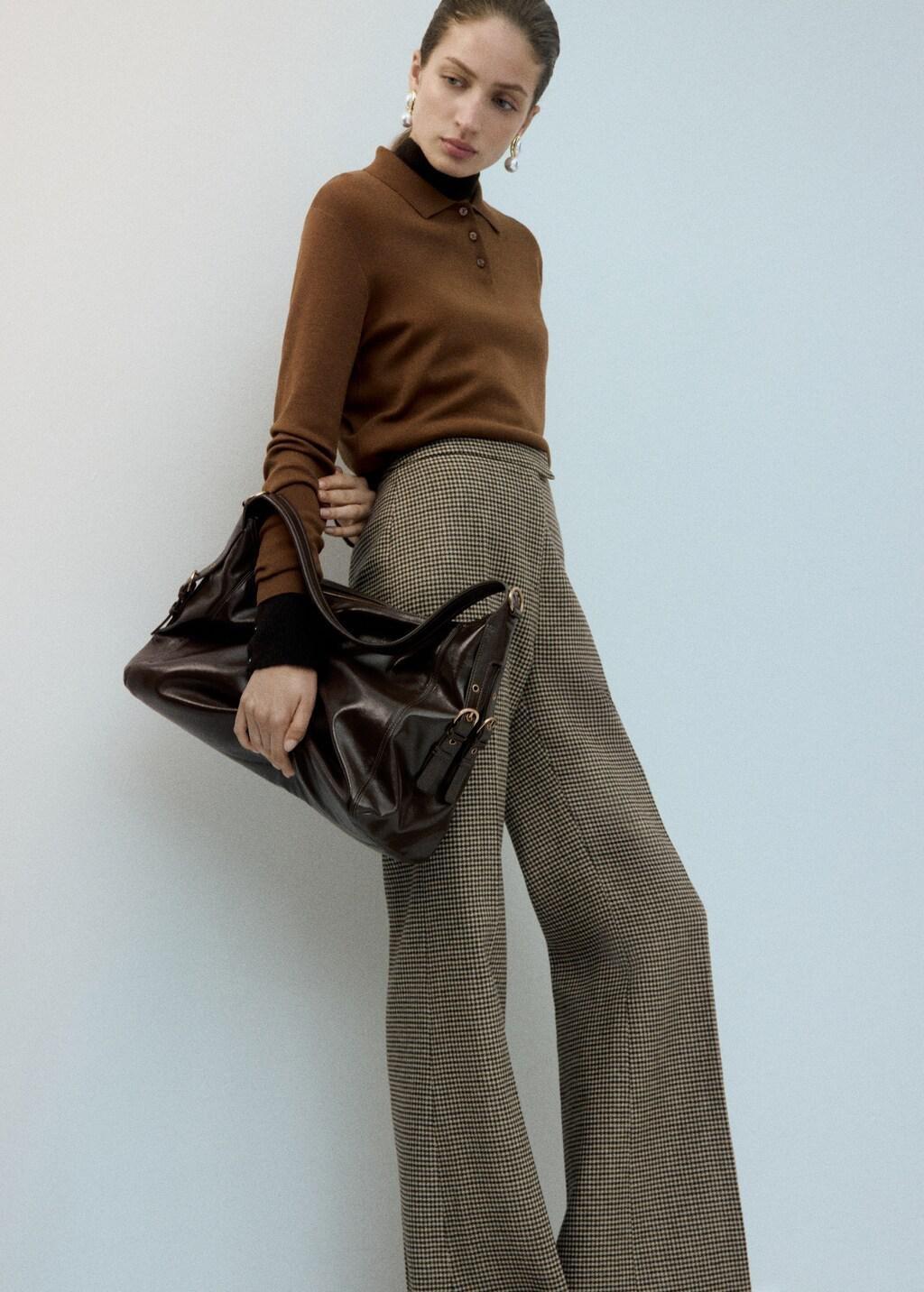 Khaki Shoulder Bag With Buckles Detail, Beige - Khaki, large image number 0