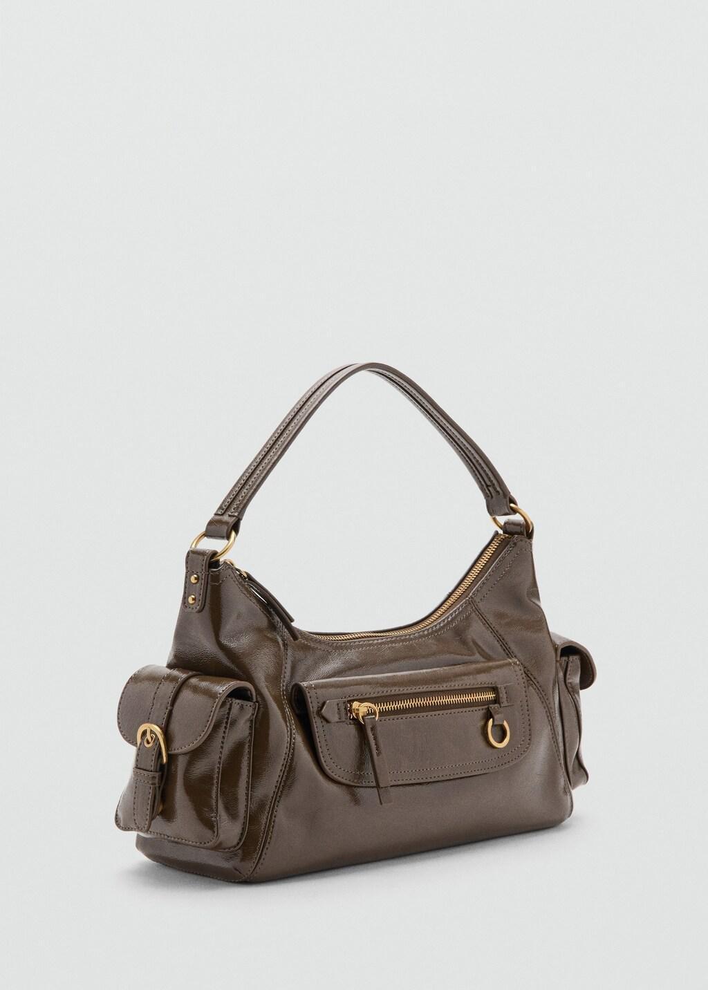Brown Shoulder Bag With Pockets, Beige - Khaki, large image number 0