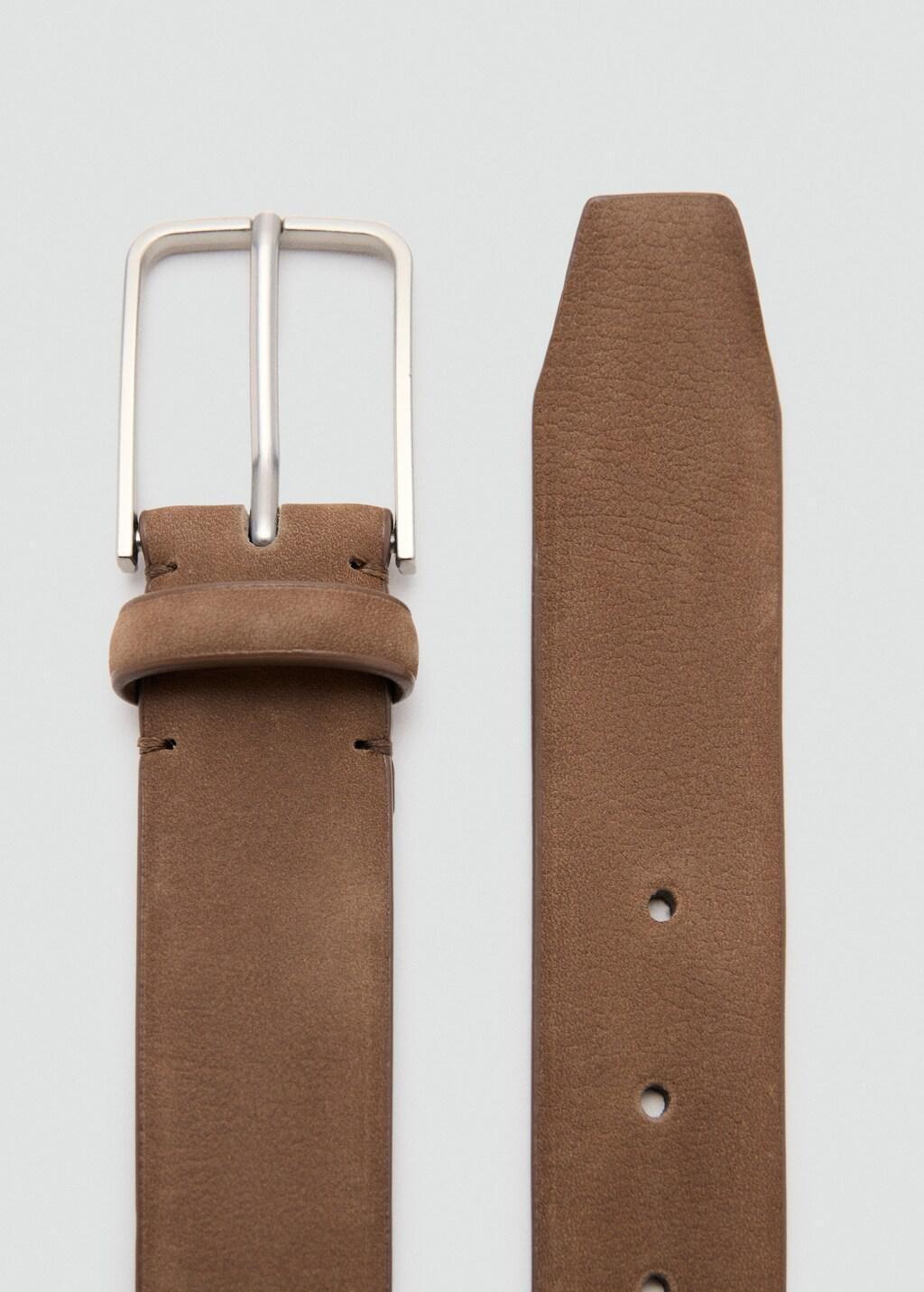 Brown Nappa Leather Belt, Medium Brown, large image number 0