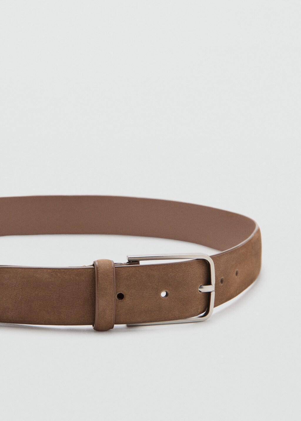 Brown Nappa Leather Belt, Medium Brown, large image number 1