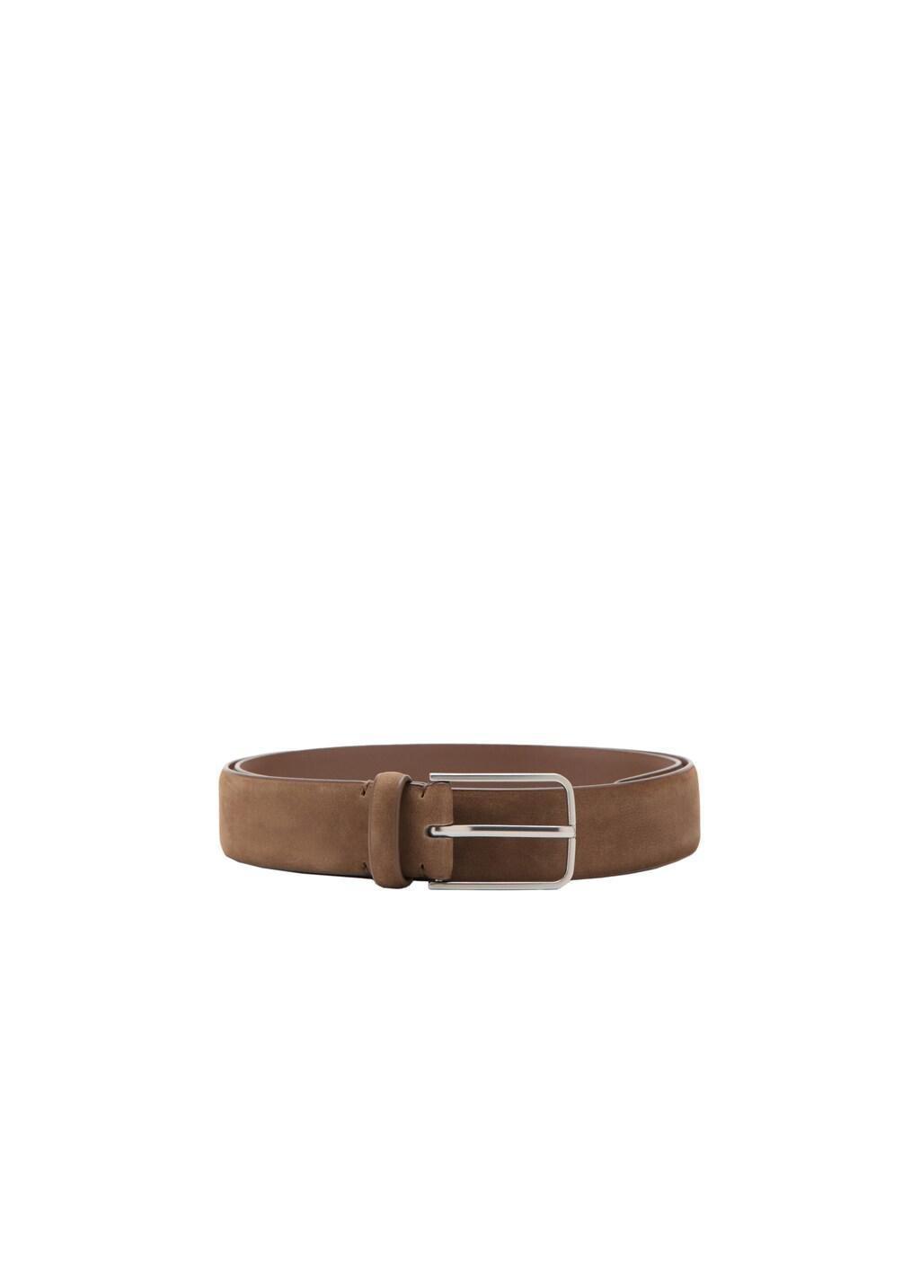 Brown Nappa Leather Belt, Medium Brown, medium
