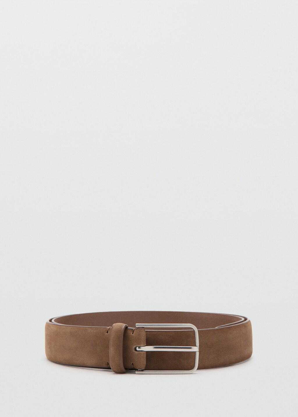 Brown Nappa Leather Belt, Medium Brown, large image number 3