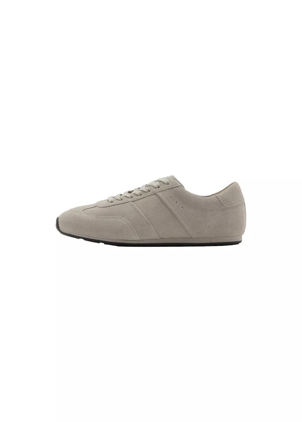 Grey Suede Trainers, Grey, large image number 2