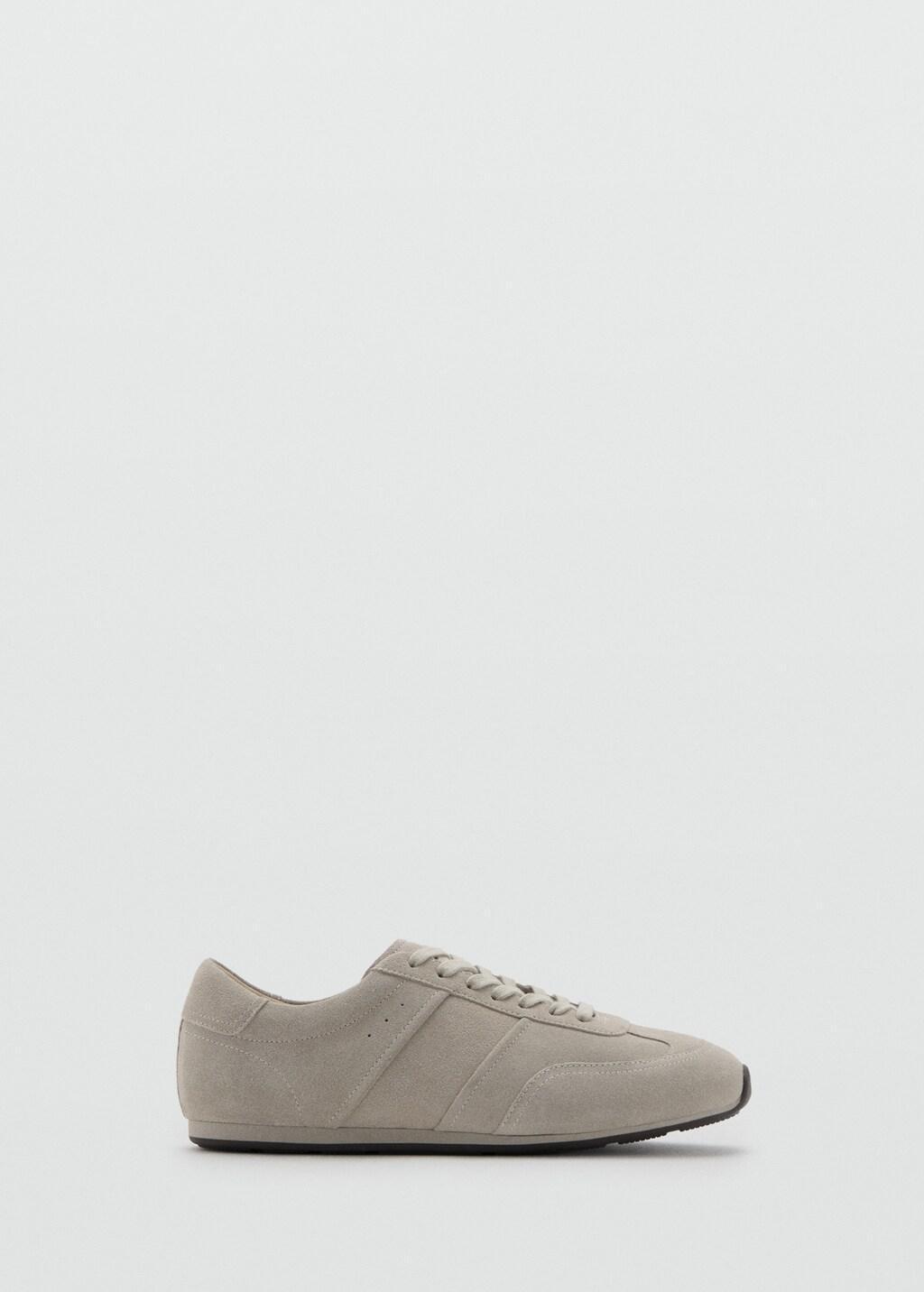 Grey Suede Trainers, Grey, large image number 3