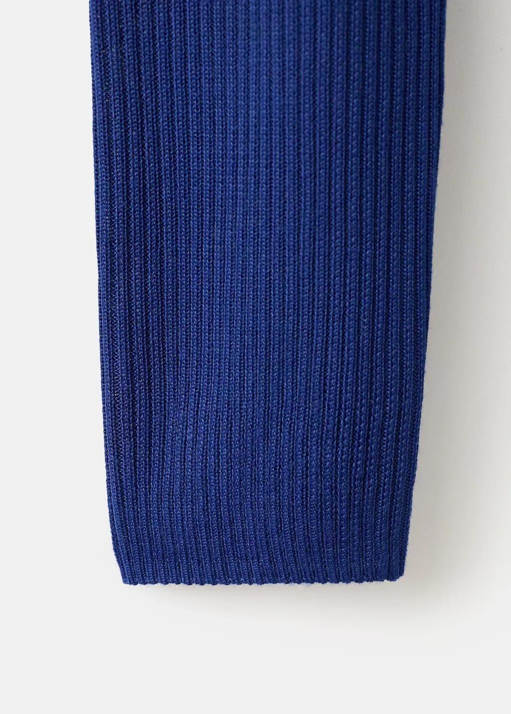 Blue Sweater With Asymmetrical Turtleneck, Bright Blue, large image number 5