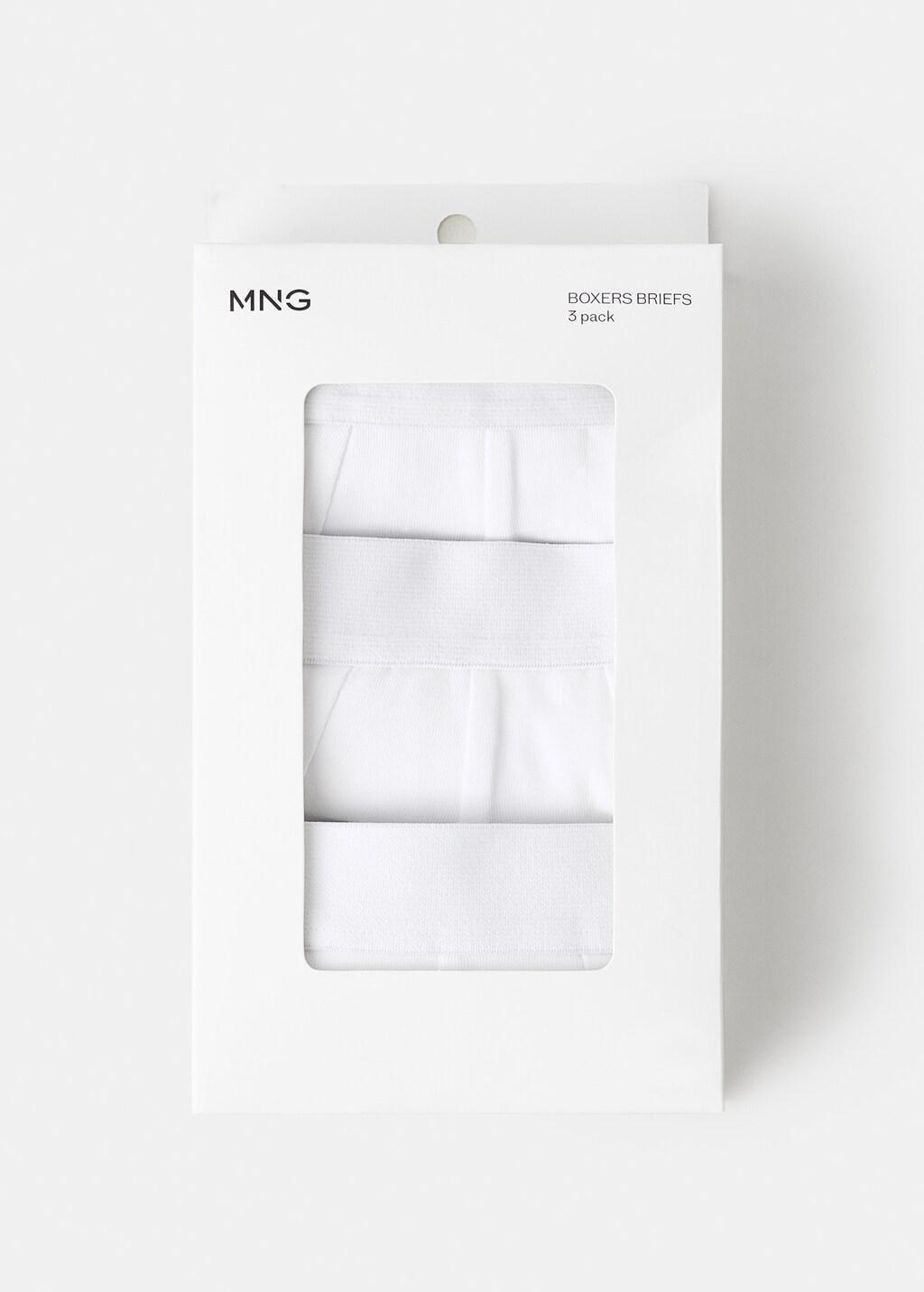 White Combined Briefs, Set Of 3, 0201_01, large image number 1