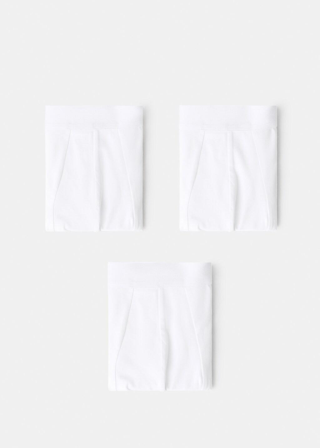 White Combined Briefs, Set Of 3, 0201_01, large image number 3