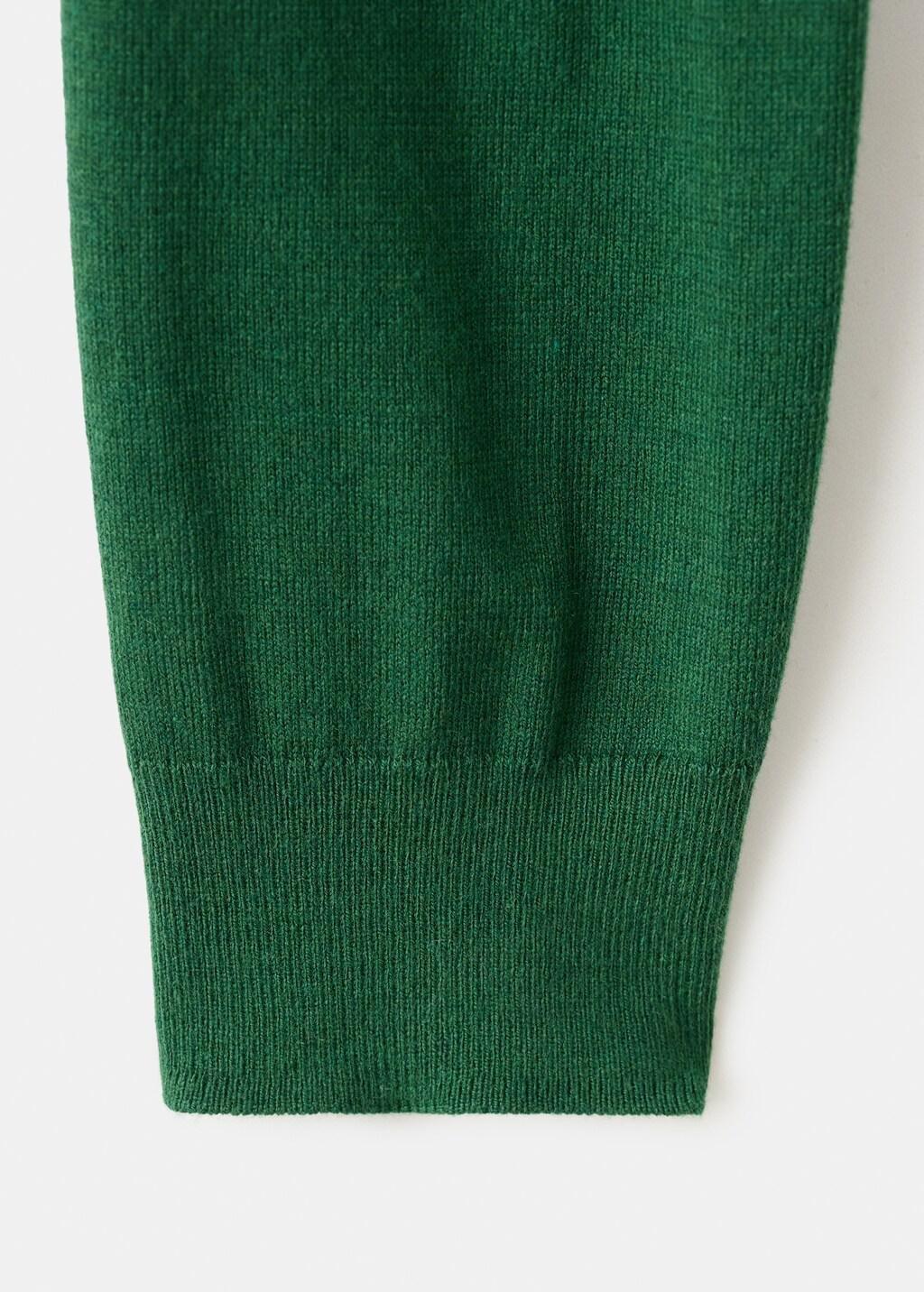 Green Turtleneck Knitted Sweater, 0201_49, large image number 5