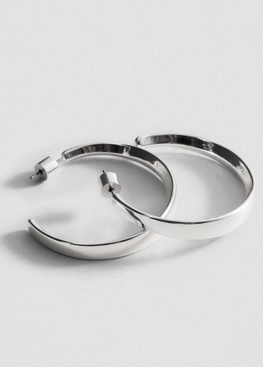 SILVER Hoop earrings, 0201_PL, medium