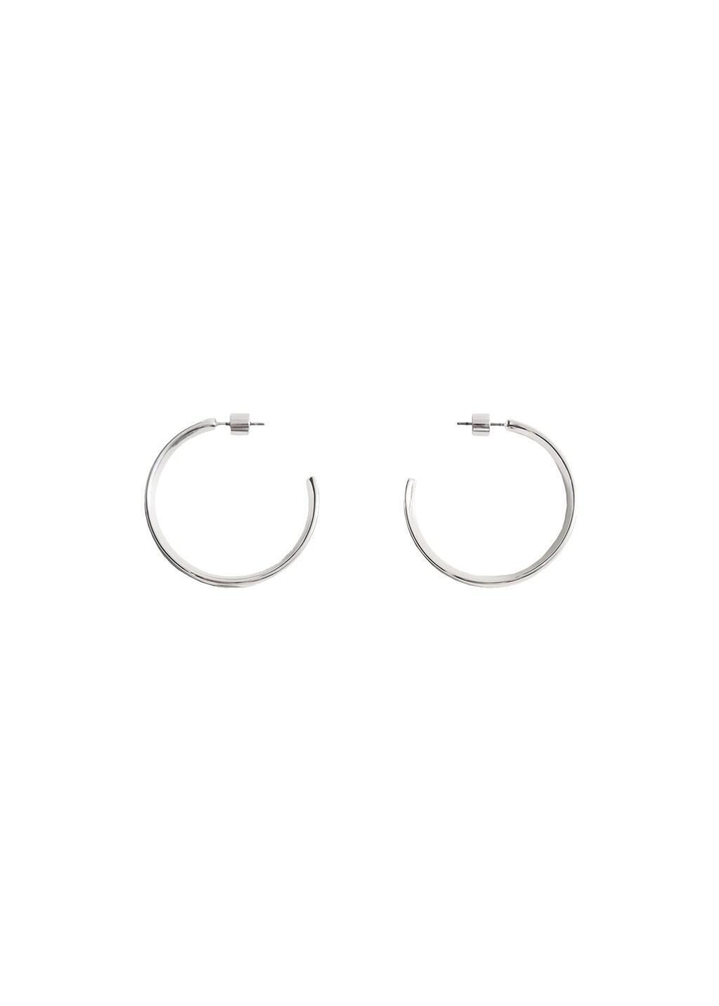 SILVER Hoop earrings, 0201_PL, medium