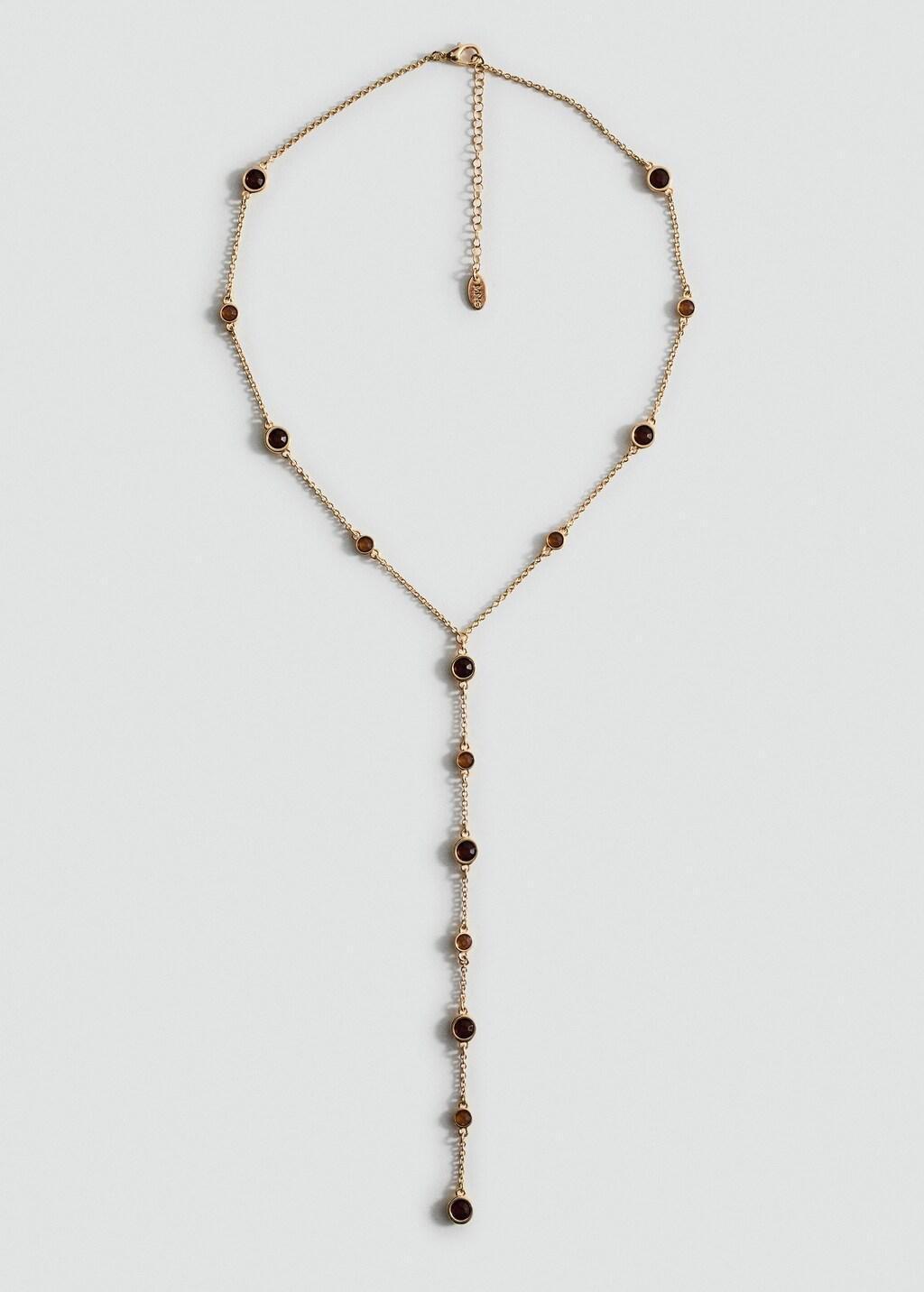 Gold Long Triple Necklace, 0201_OR, large image number 4
