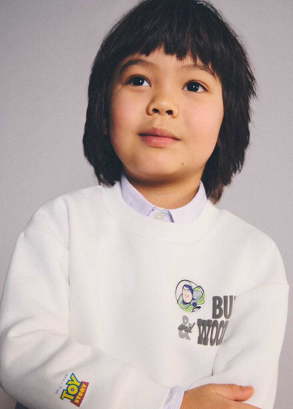 White Toy Story Sweatshirt, Kids Unisex, Natural White, large image number 0