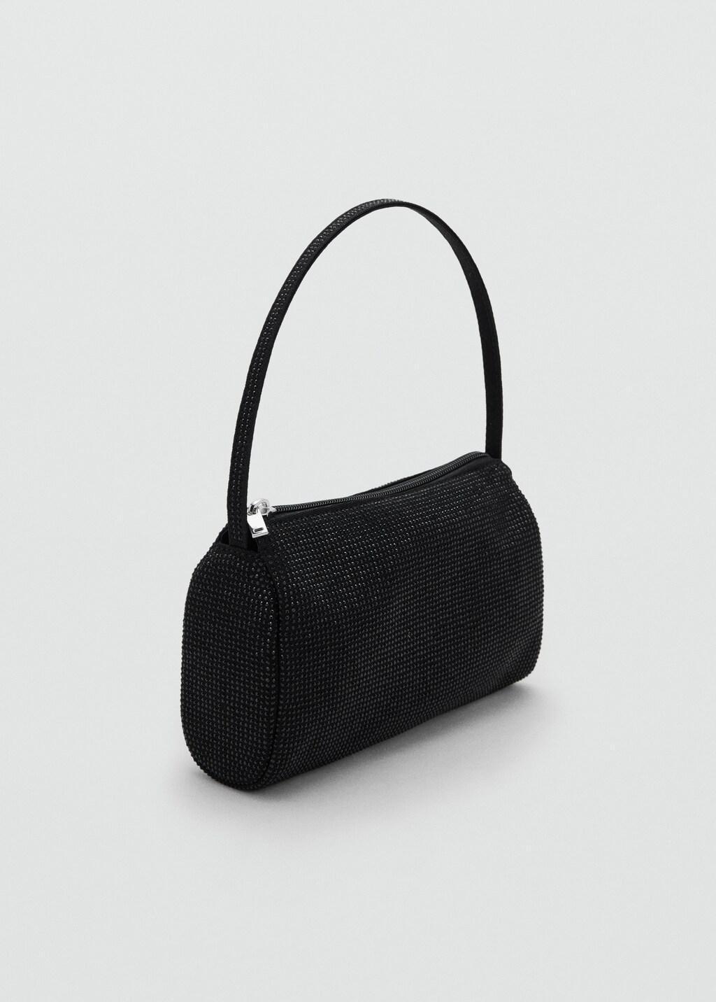 Black Handbag With Rhinestones, Black, large image number 1