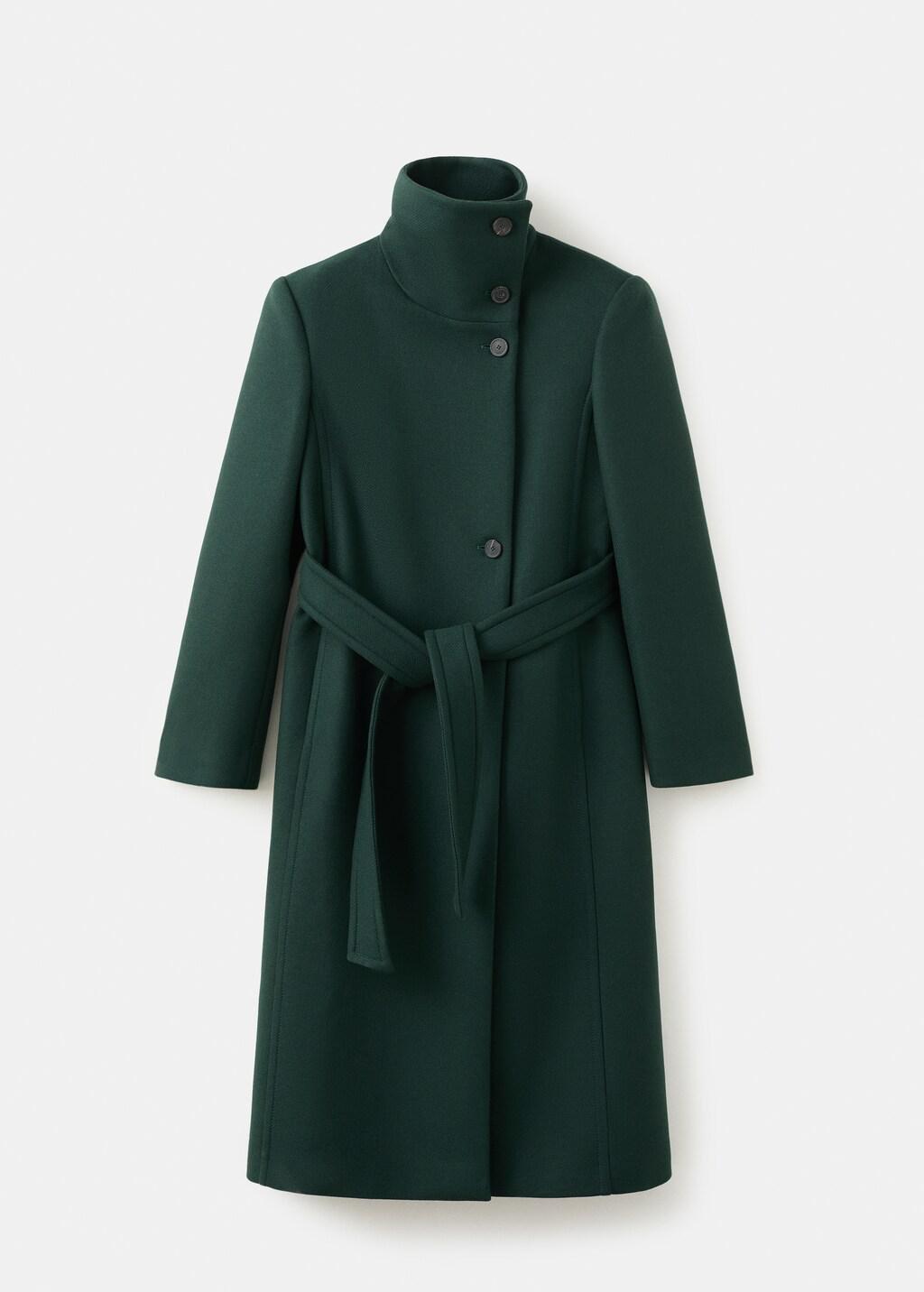 GREEN Manteco wool coat with belt, 0201_43, large image number 7