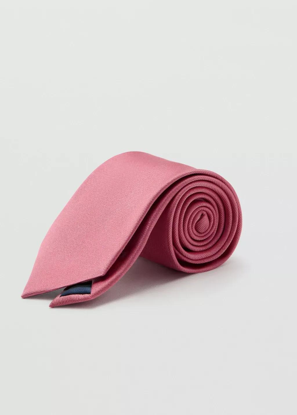 LT-PASTEL PINK Plain silk tie, Light-Pastel Pink, medium