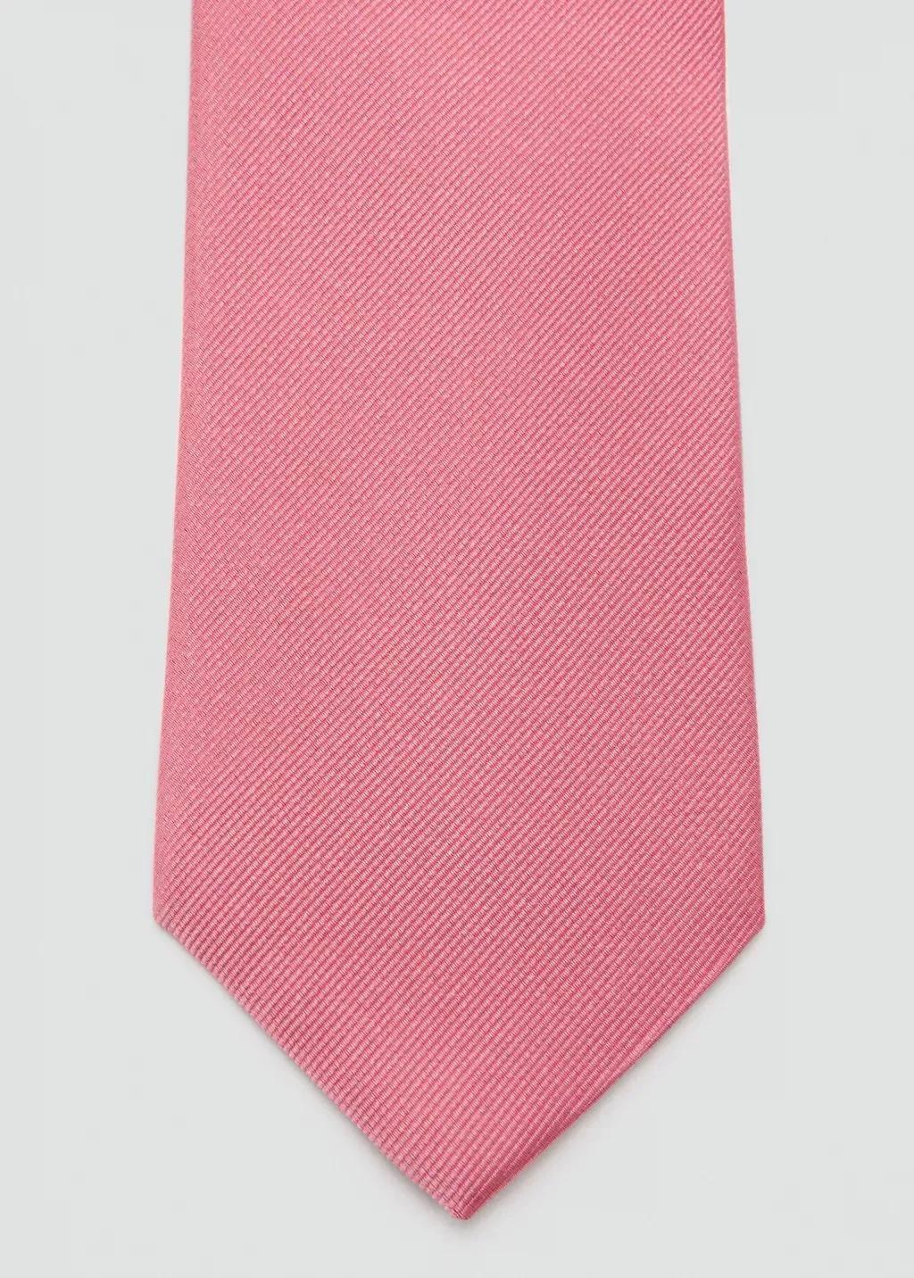 LT-PASTEL PINK Plain silk tie, Light-Pastel Pink, large image number 1