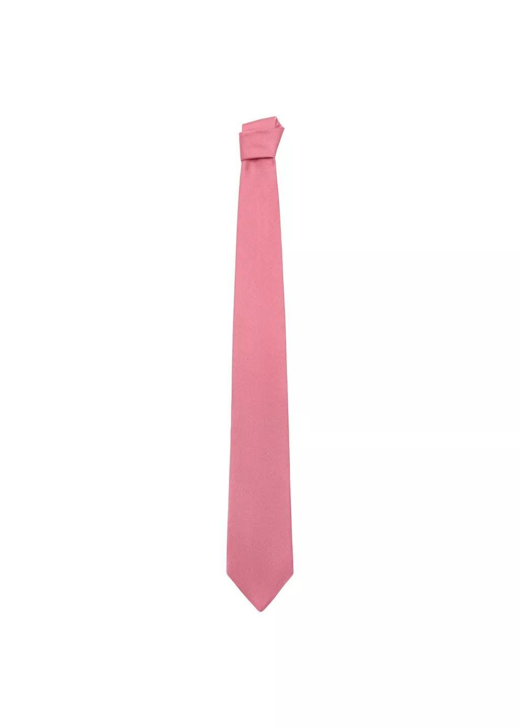 LT-PASTEL PINK Plain silk tie, Light-Pastel Pink, large image number 2
