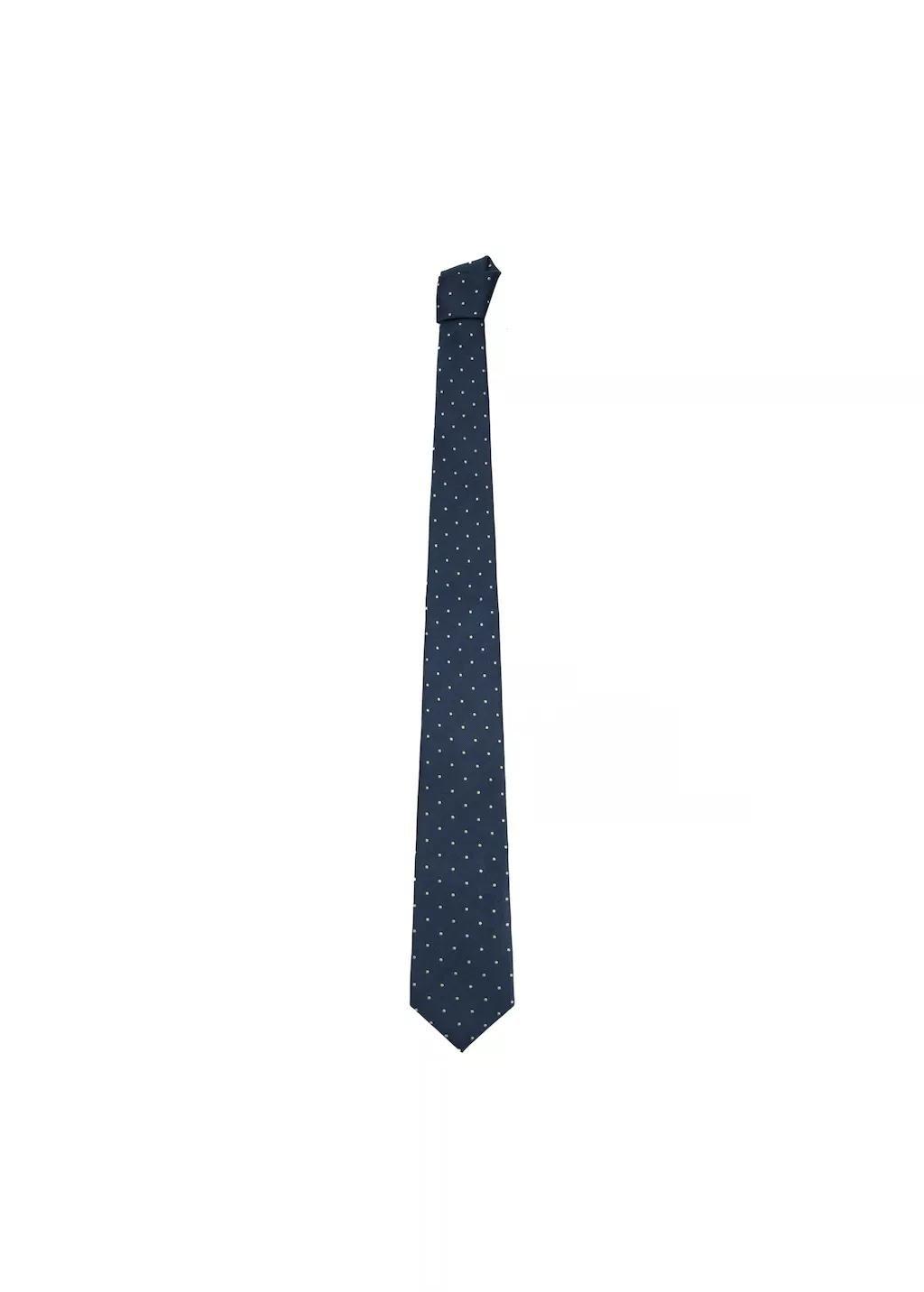 NAVY Polka-dot silk tie, Navy, large image number 1