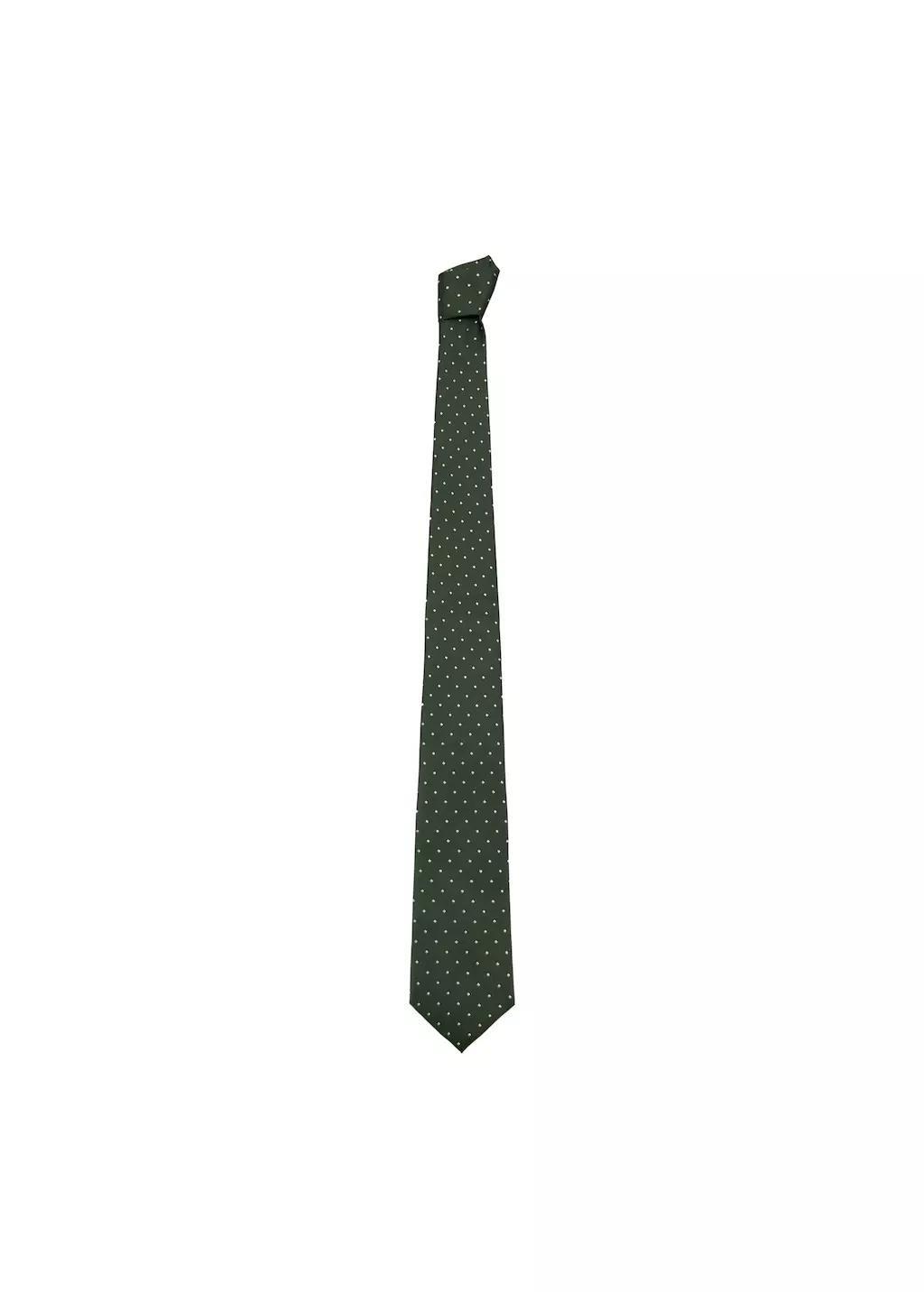 BEIGE - KHAKI Polka-dot silk tie, Beige - Khaki, medium