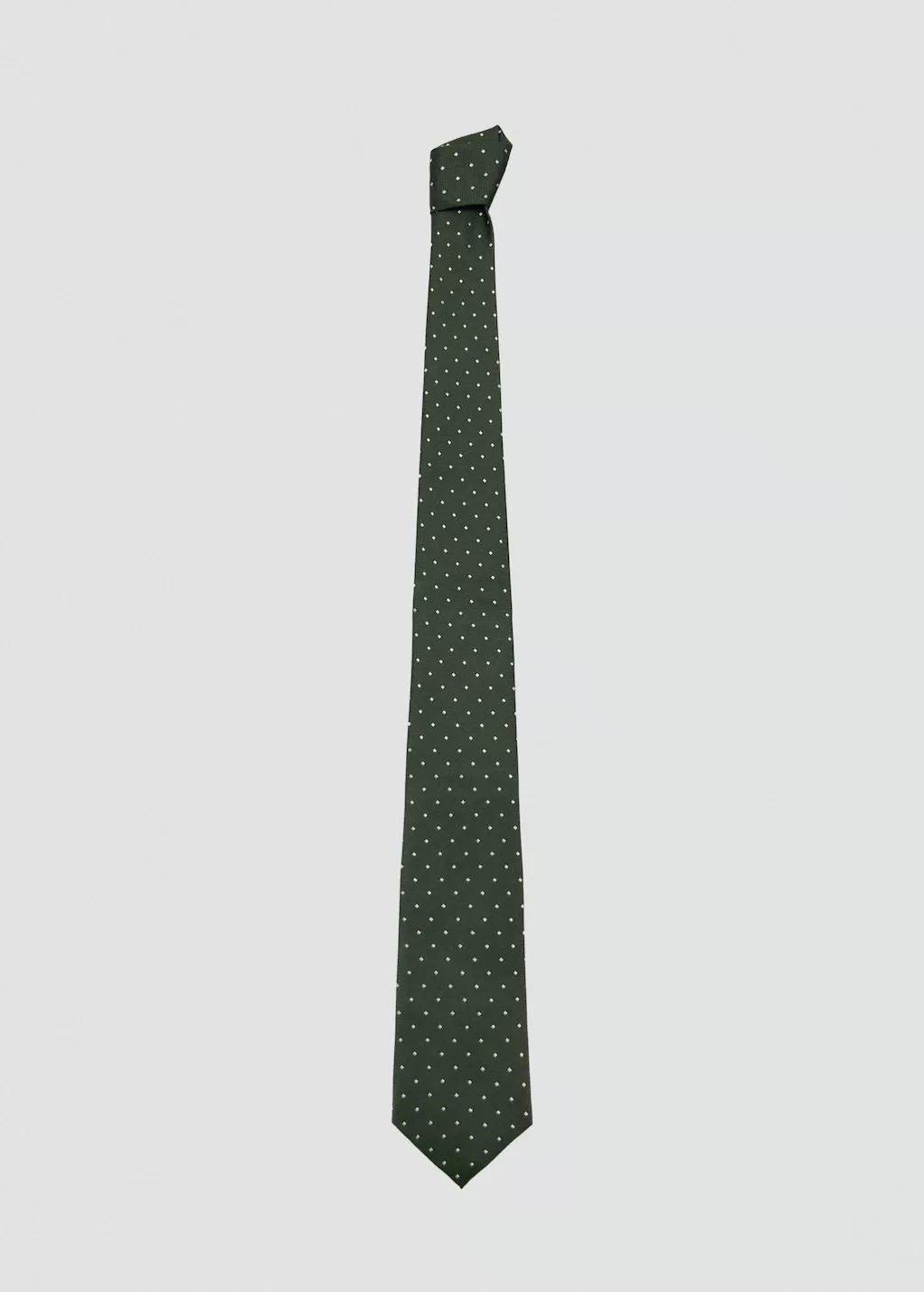 BEIGE - KHAKI Polka-dot silk tie, Beige - Khaki, large image number 1