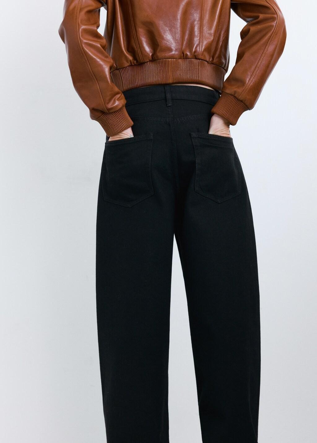 Grey Mid-Rise Balloon Jeans, Open Grey, large image number 6