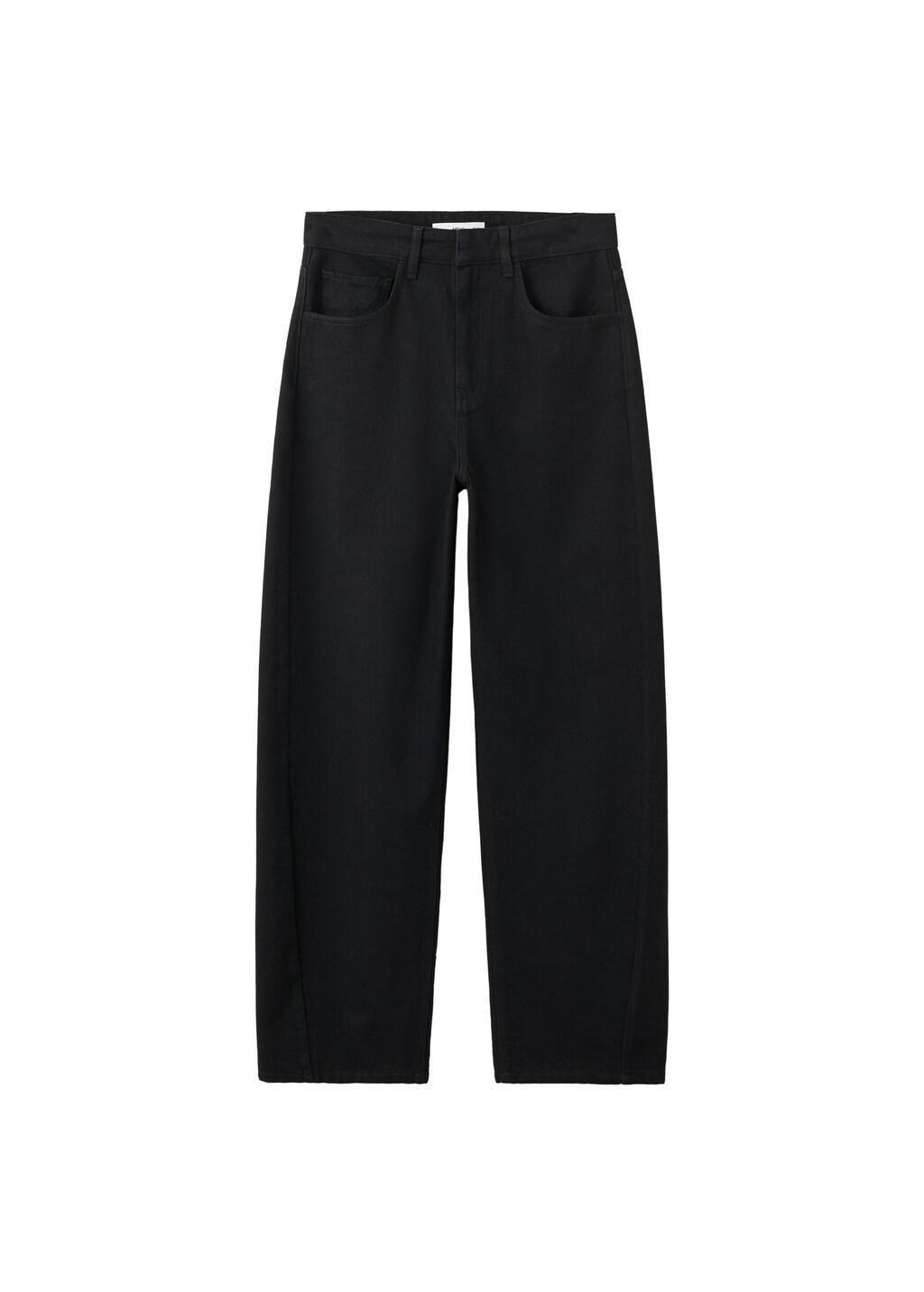 Grey Mid-Rise Balloon Jeans, Open Grey, large image number 7