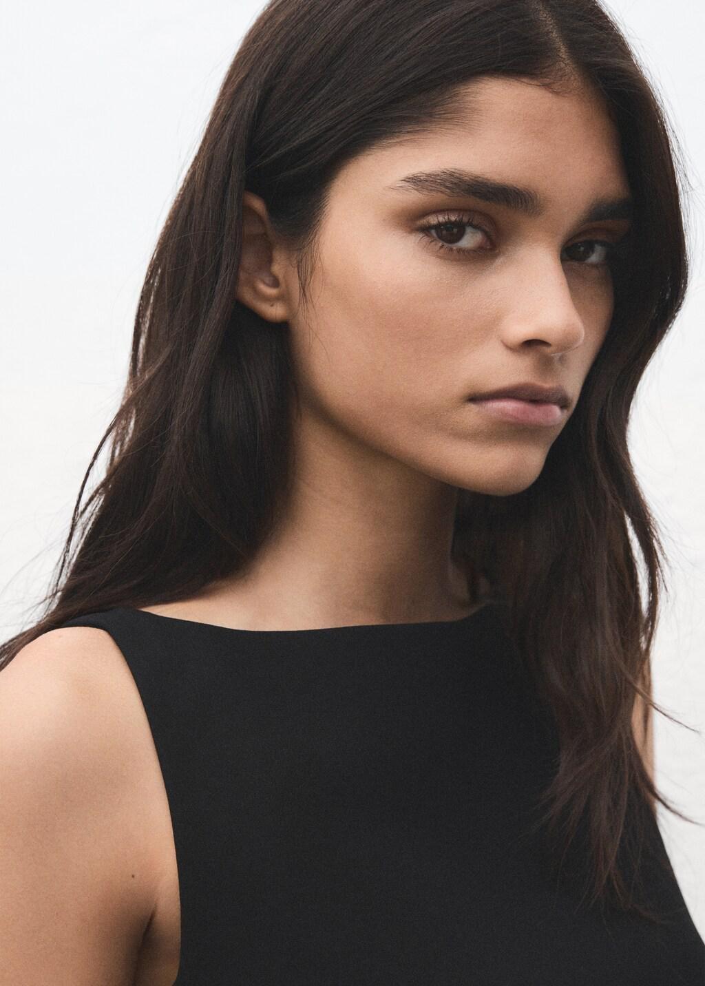 Black Cropped Suit Waistcoat, 0201_99, large image number 4