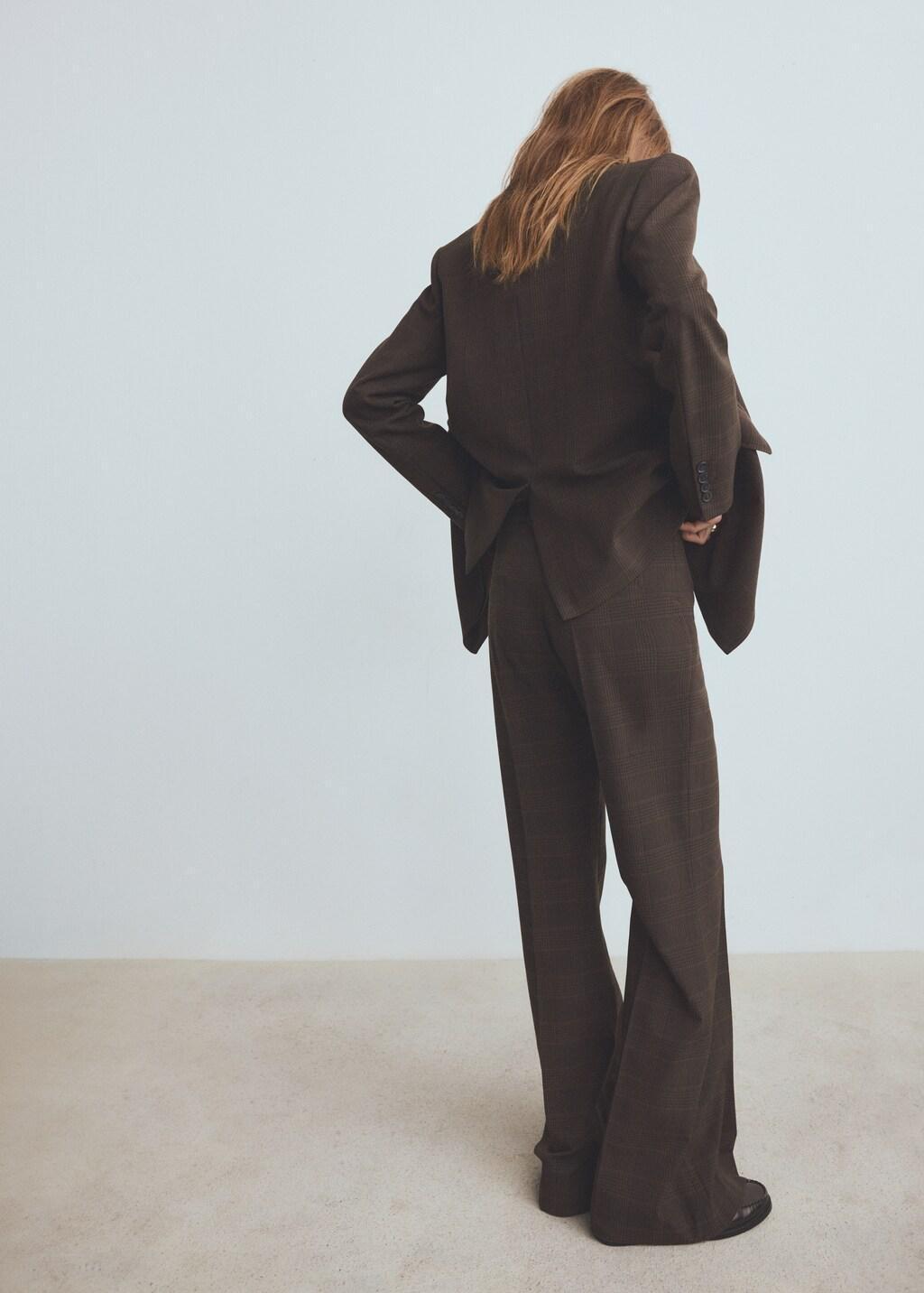 Brown Check Suit Trousers, 0201_30, large image number 2