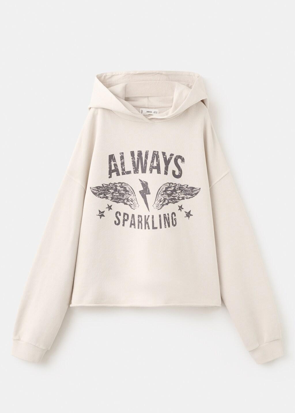 Beige Oversized Printed Sweatshirt, Kids Girl, Light Beige, large image number 5