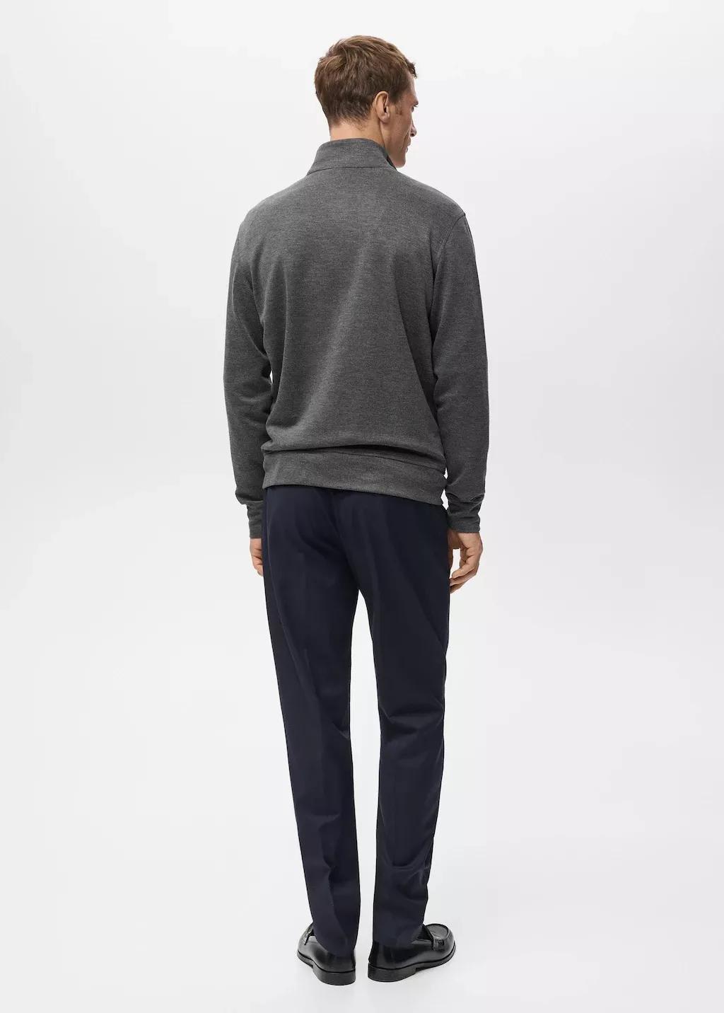 Grey Regular-Fit Zip-Up Hoodie, Dark Grey, large image number 2