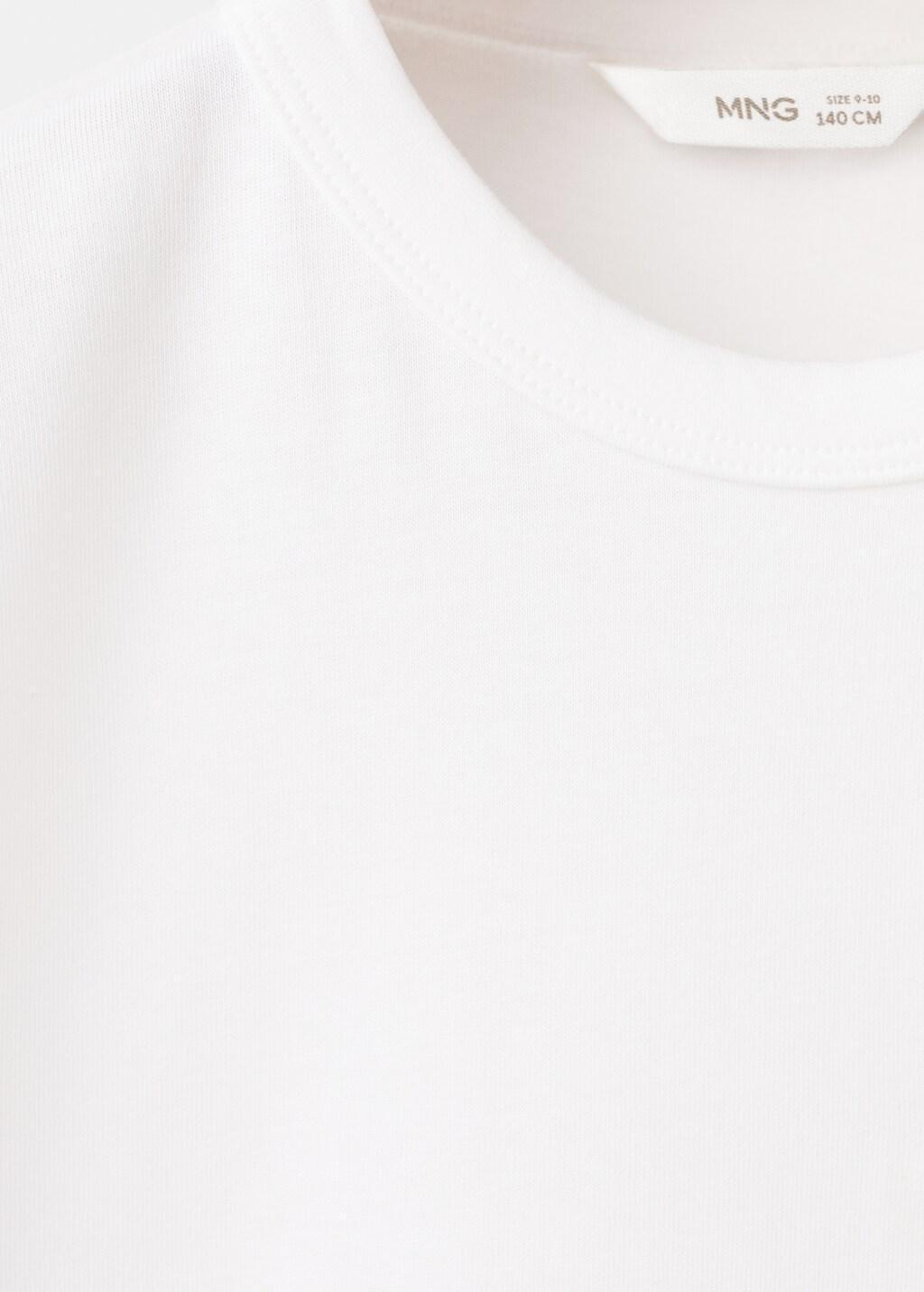 White Cotton T-Shirt With Pocket Detail, Kids Boys, White, large image number 3