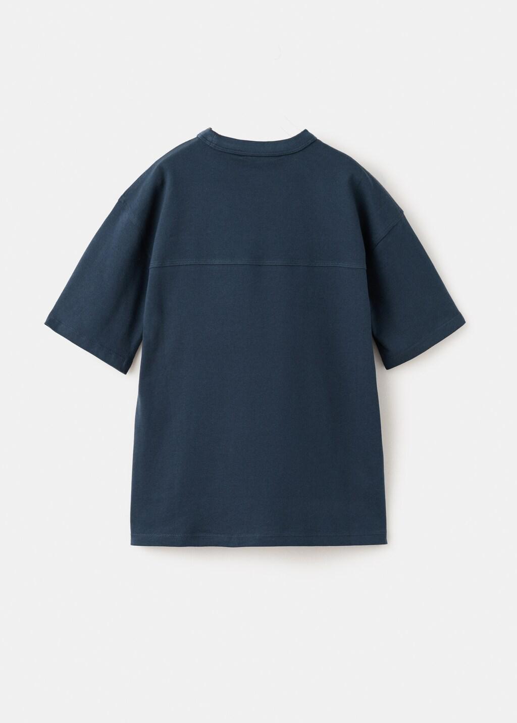Navy Cotton T-Shirt With Pocket Detail, Kids Boys, Navy, large image number 1