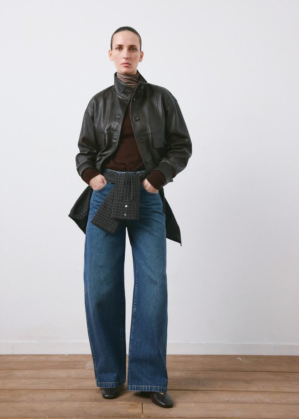 Blue Mid-Rise Balloon Jeans, 0201_TO, large image number 0