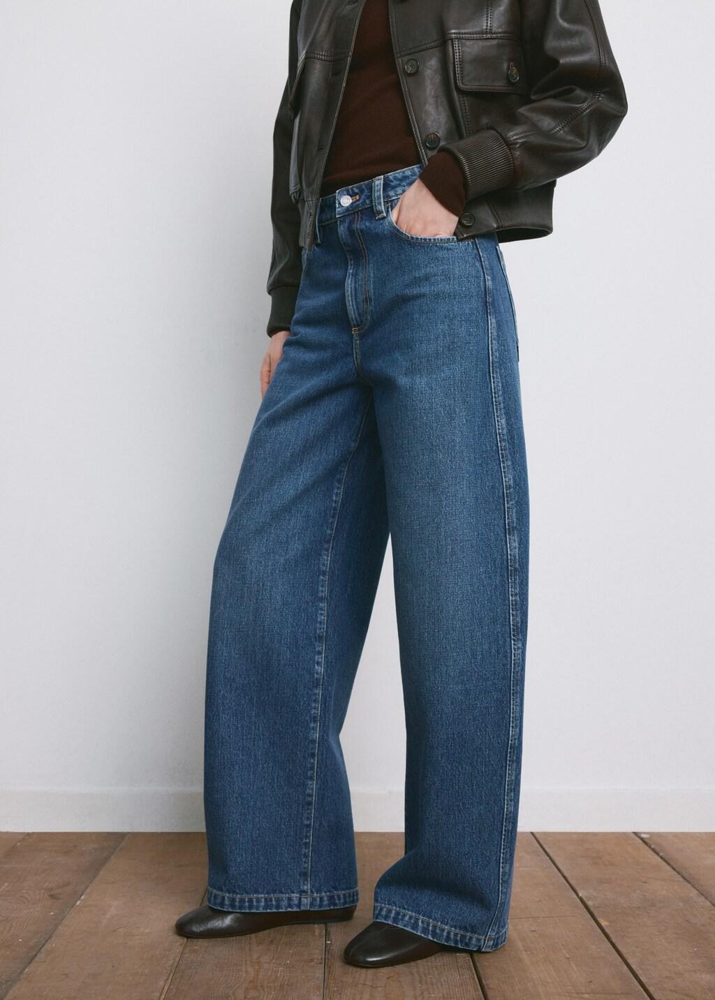 Blue Mid-Rise Balloon Jeans, 0201_TO, large image number 3