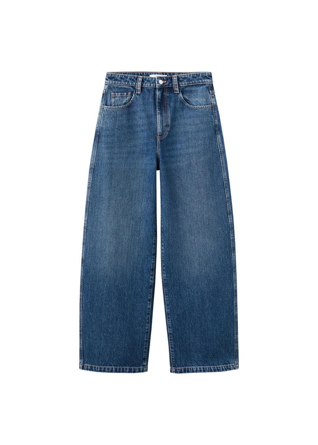 Blue Mid-Rise Balloon Jeans, 0201_TO, large image number 6