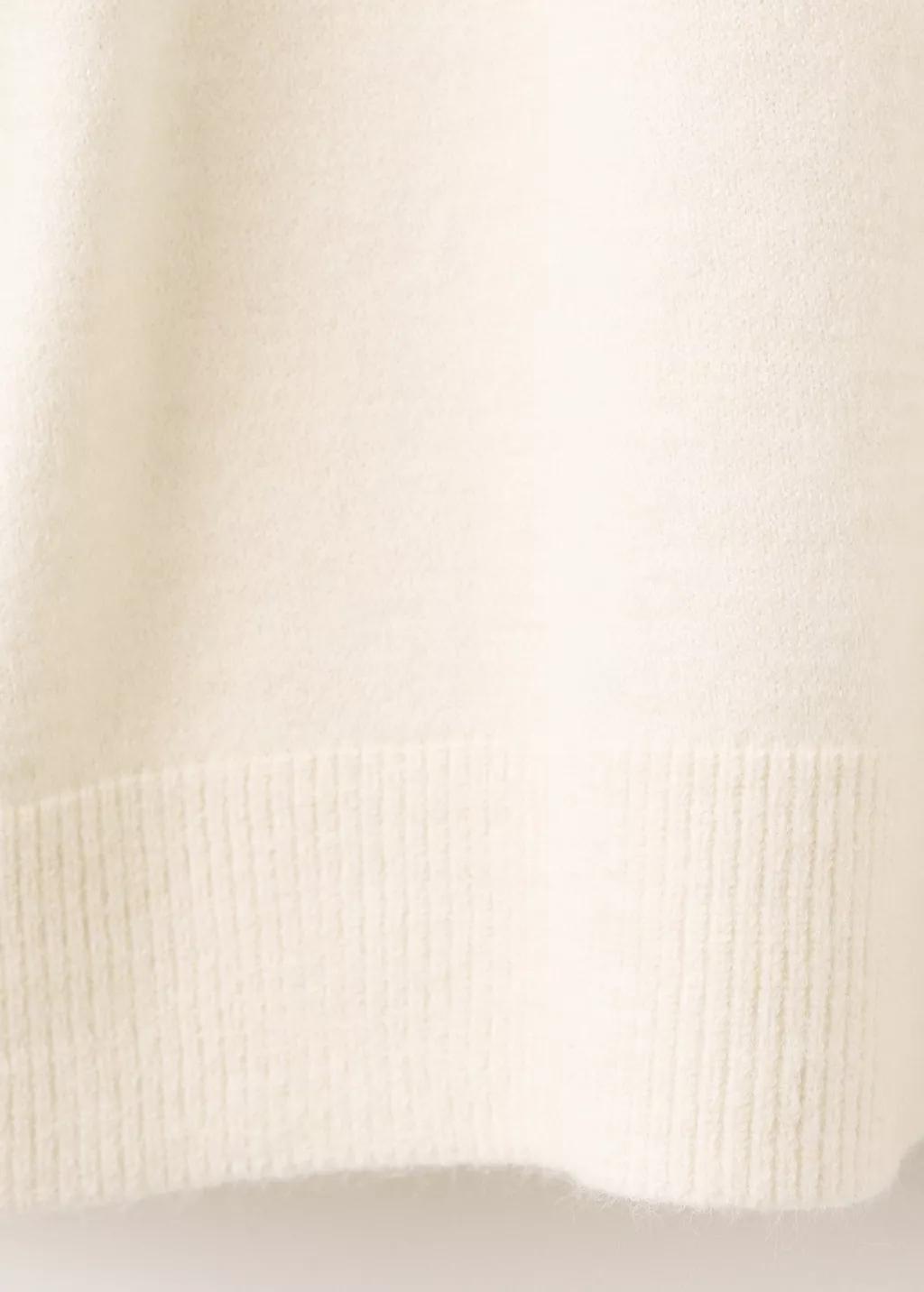 Beige Sweater With Contrasting Stripes And Perkins Collar, 0201_05, large image number 5