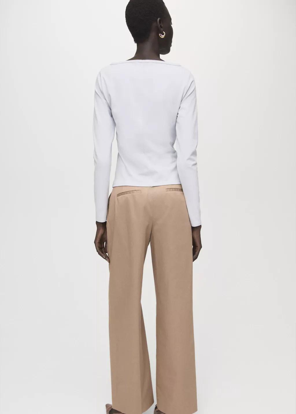 Blue Cotton Boat Neck T-Shirt, Light-Pastel Blue, large image number 2