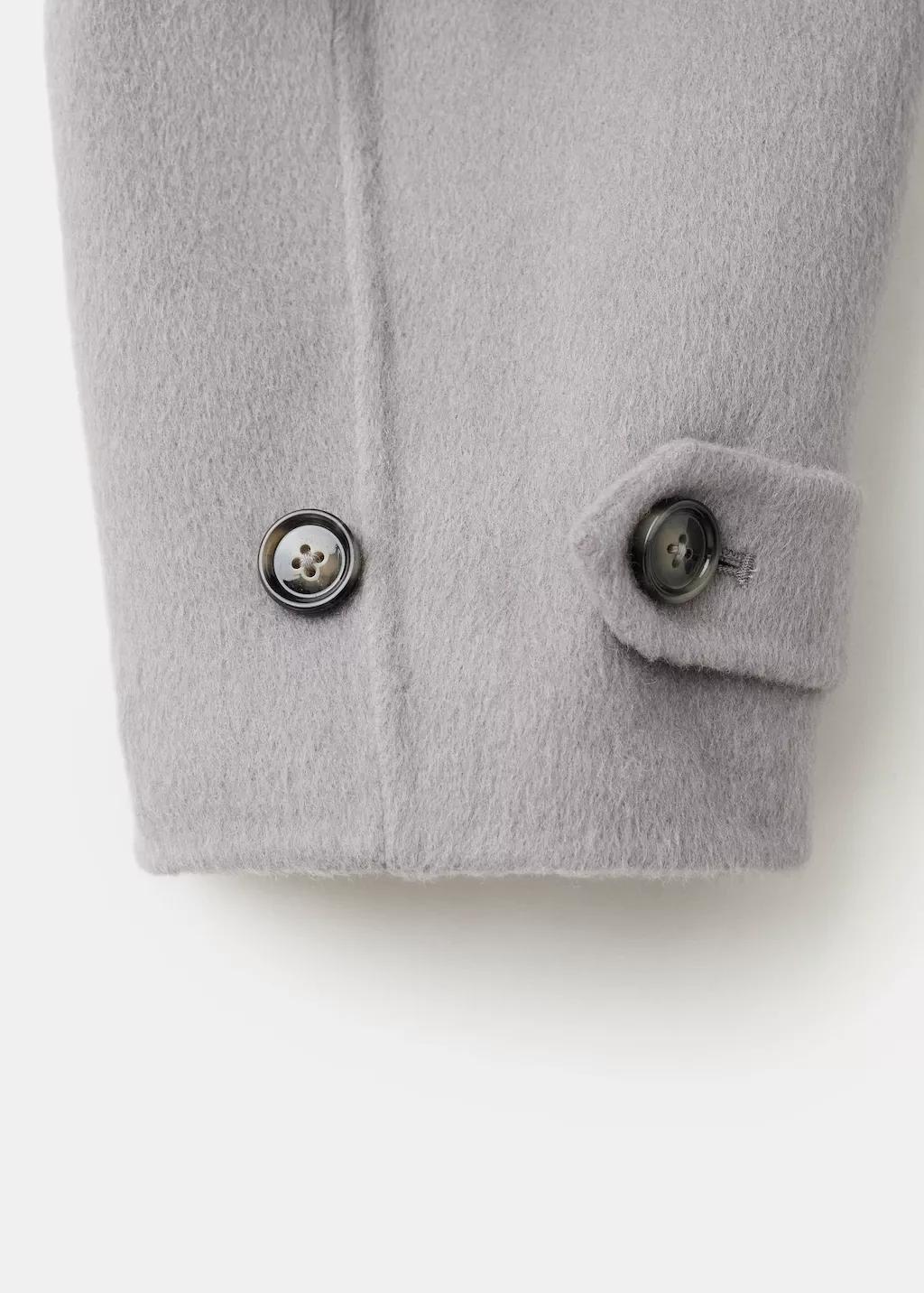 Grey Wool Funnel-Neck Jacket, 0201_92, large image number 1