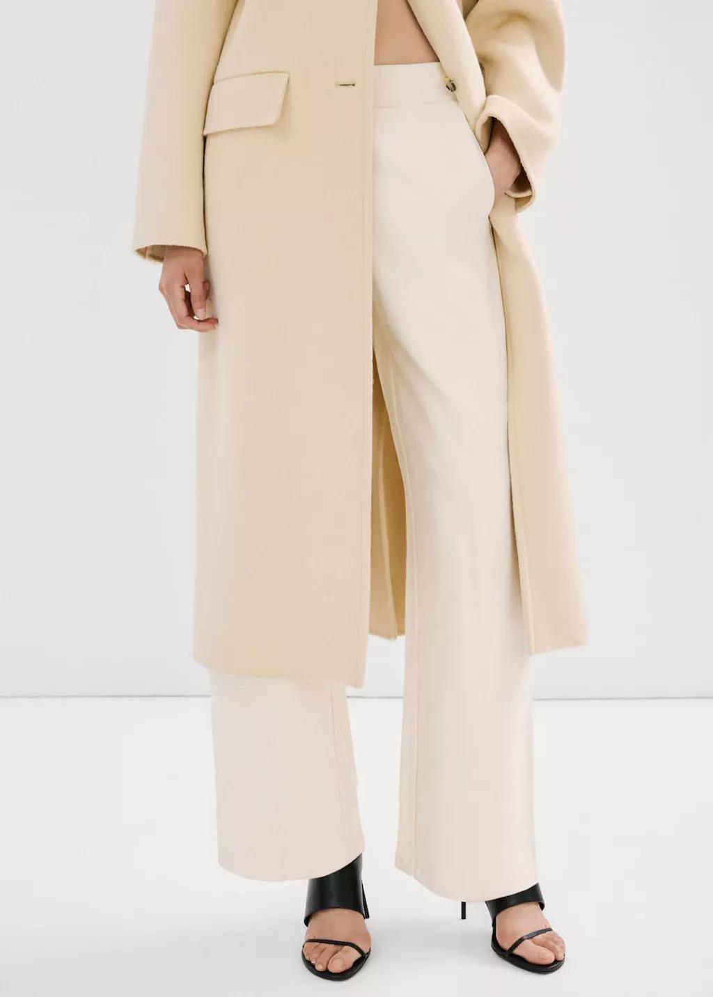 YELLOW Elastic waist cotton trousers, Yellow, large image number 3