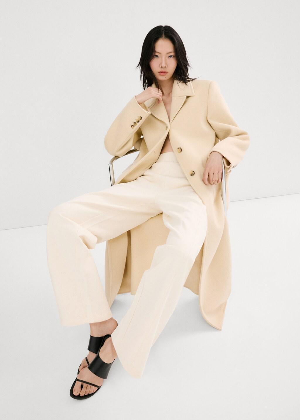 YELLOW Elastic waist cotton trousers, Yellow, large image number 5