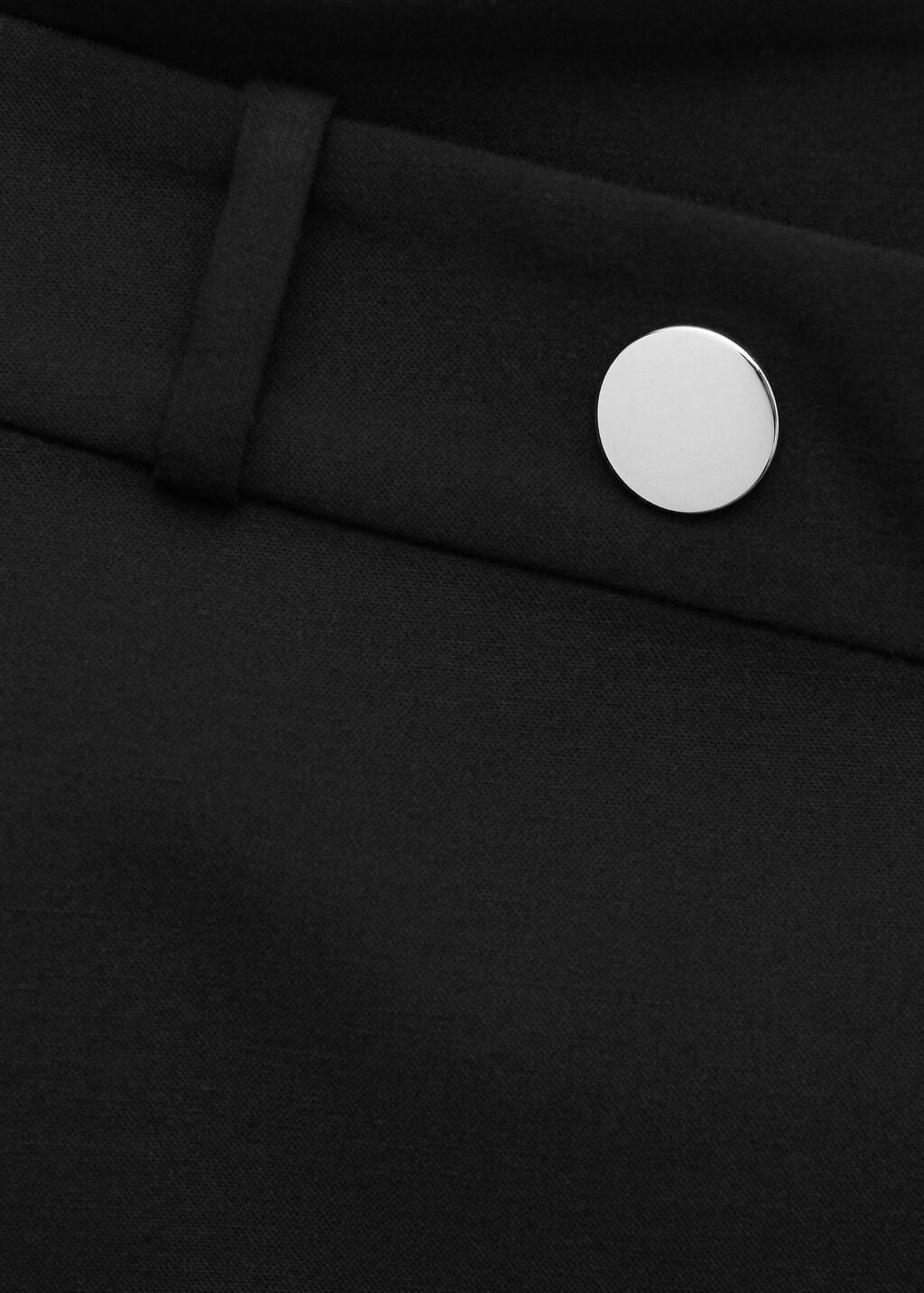 Black Skirt With Belt And Buttons, Black, medium