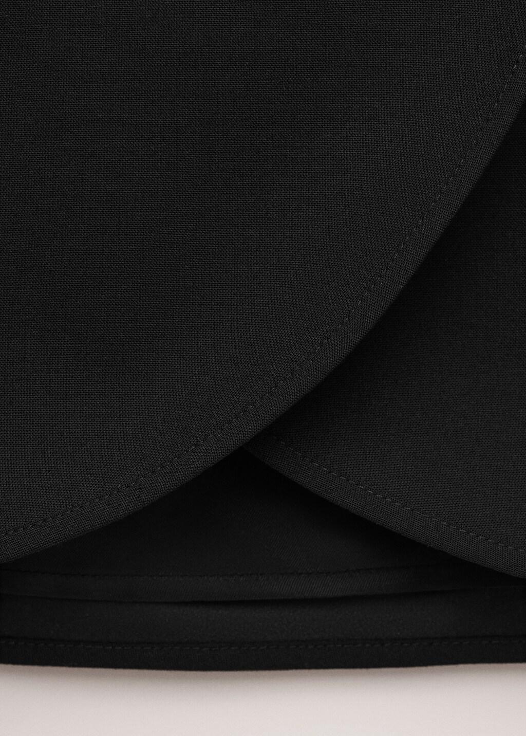 Black Skirt With Belt And Buttons, Black, large image number 4