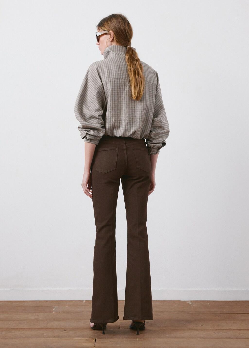 Brown Violet Flared High-Rise Jeans, 0201_32, large image number 2