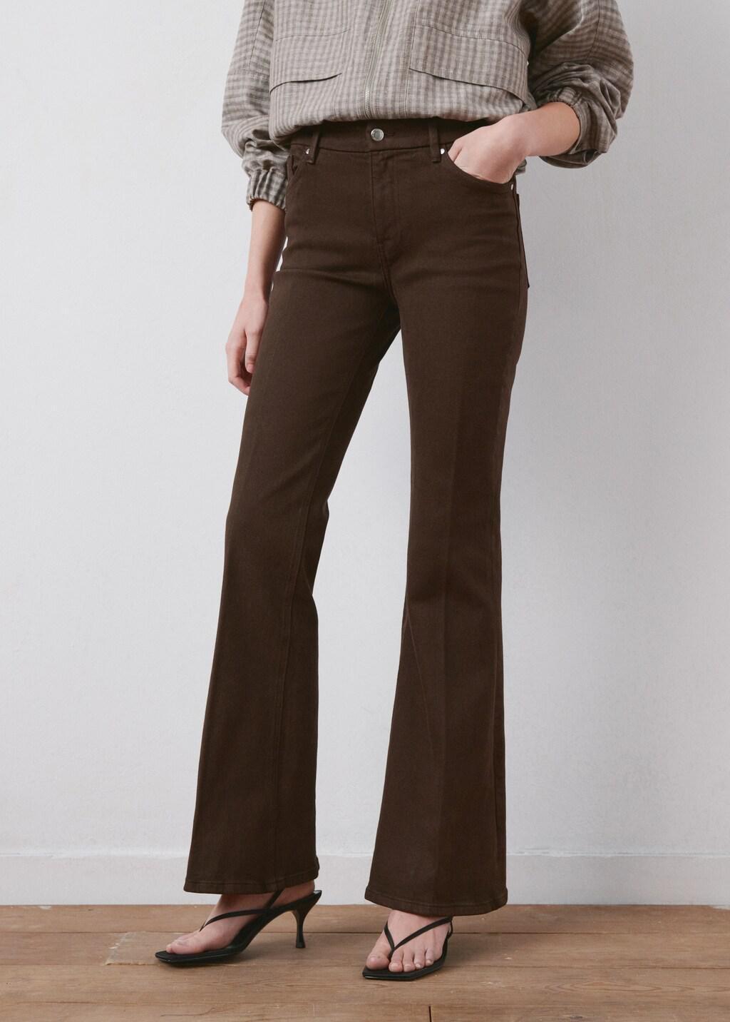 Brown Violet Flared High-Rise Jeans, 0201_32, large image number 3