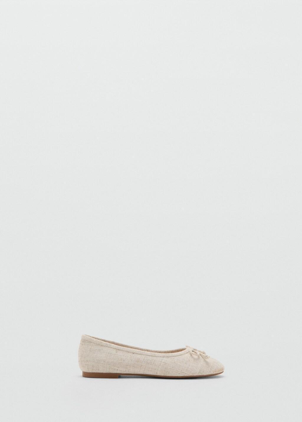 Beige Bow Ballerina, Kids Girls, Light Pastel Brown, large image number 3