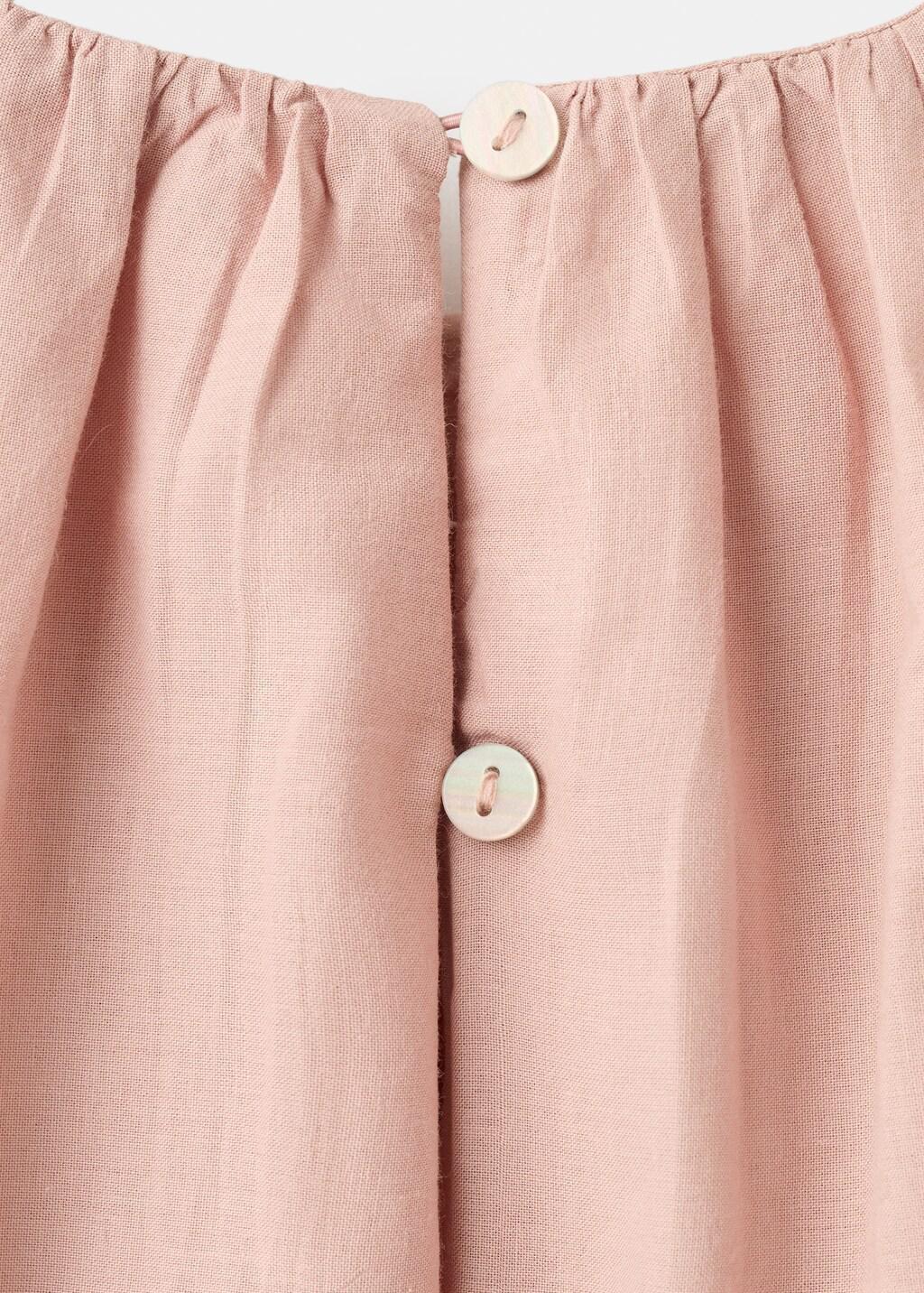 Pink Embroidered Dress With Openwork Details, Baby Girls, Pink, large image number 1