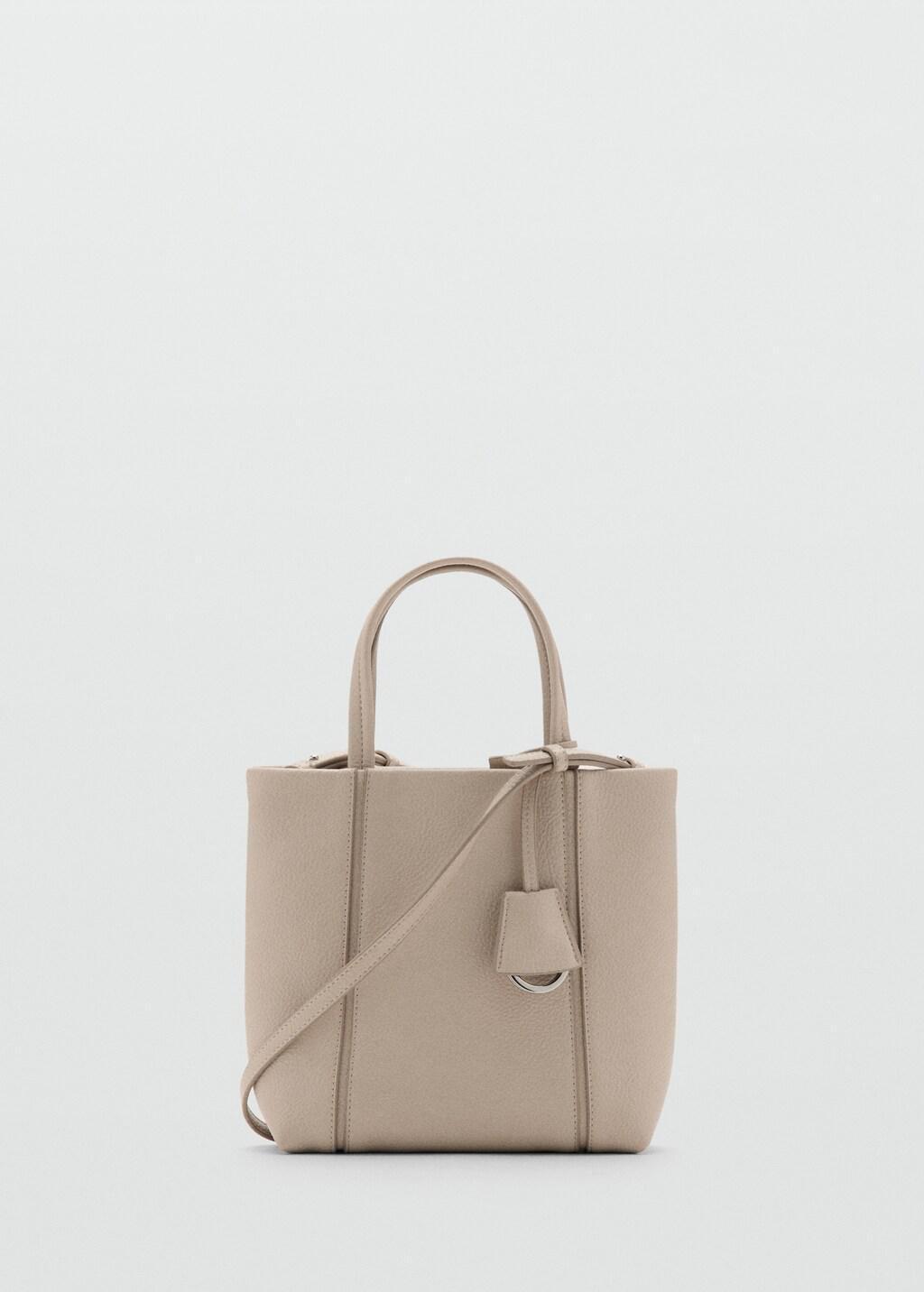 White Mini Rectangular Handbag With Handles, Natural White, large image number 4