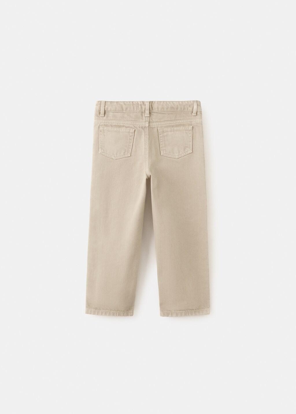 Brown Flower-Embroidered Straight-Fit Jeans, Baby Girl, 0201_35, large image number 2